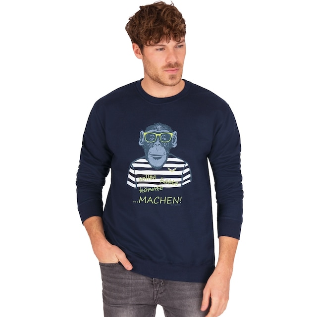 Trigema Sweatshirt »TRIGEMA Sweatshirt mit großem Affen-Druckmotiv« ▷  kaufen | BAUR | Sport-T-Shirts