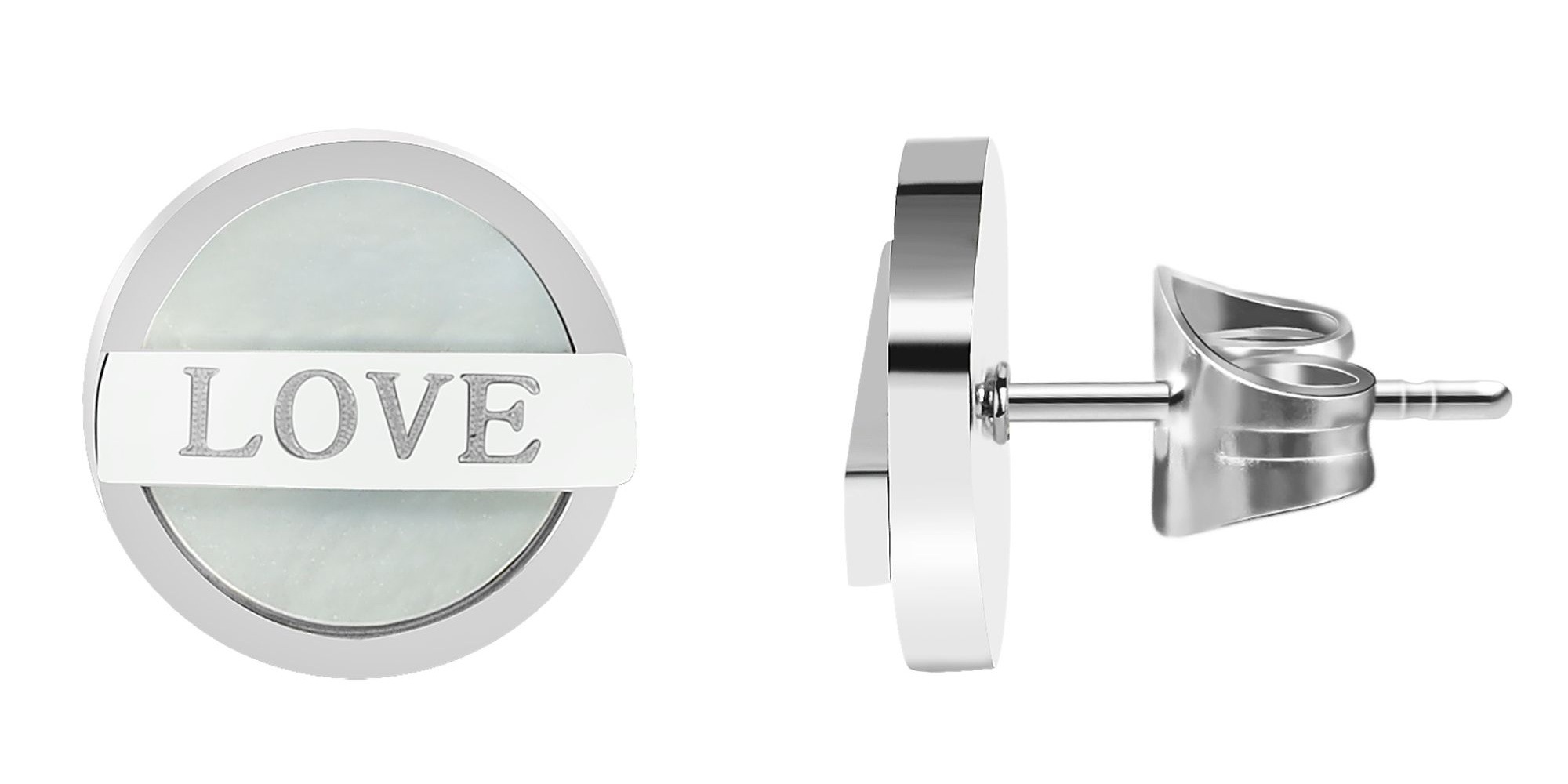 Adelia´s Paar Ohrhänger »Damen Ohrringe – Ohrstecker aus Edelstahl mit Perlmutt« Zum Verschenken – passend für viele Anlässe