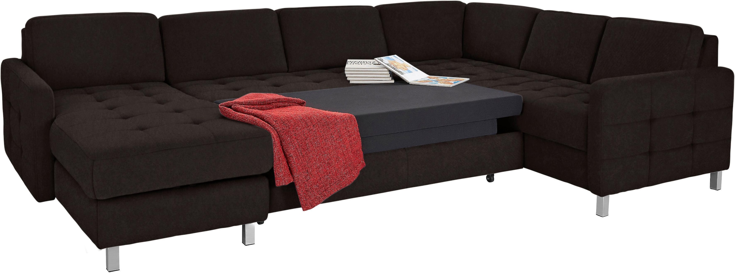 sit&more Wohnlandschaft Pablo U-Form, wahlweise mit Bettfunktion und Bettkasten