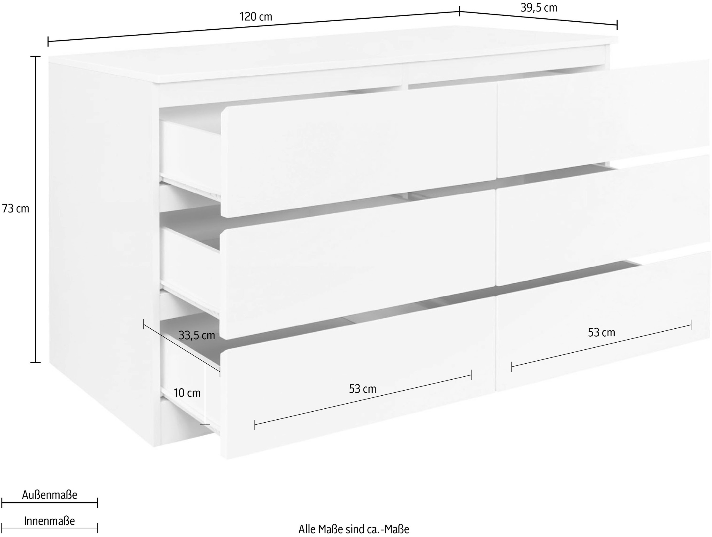 INOSIGN Sideboard »Daelan«, Kommode, Breite 120 cm