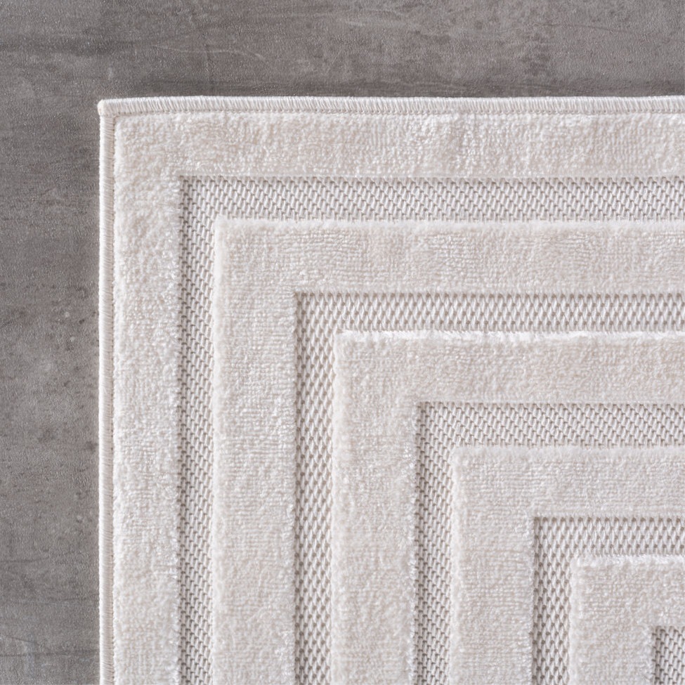 Ayyildiz Teppiche Teppich »DOHA 1653«, rechteckig, 4 mm Höhe, 3D Hoch-Tief-Effekt, leichter Kurzflor, Läufer, In- und Outdoor