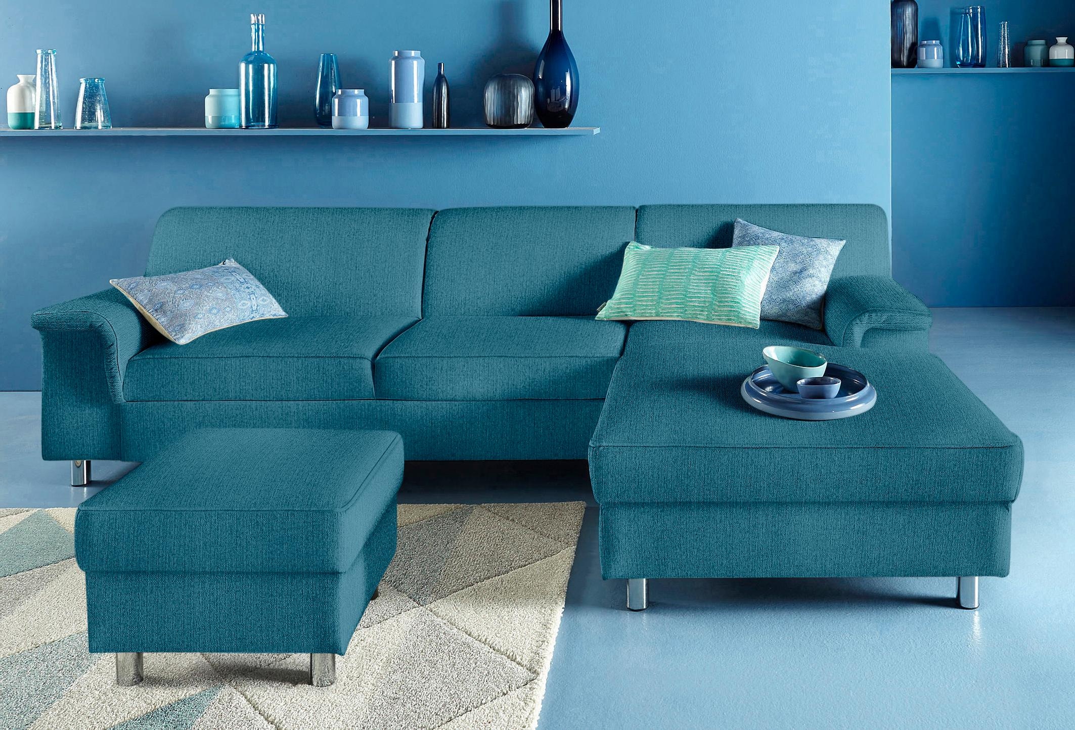 DOMO collection Ecksofa "Jamie, modern und elegant, Fußhöhe 9cm, L-Form," w günstig online kaufen