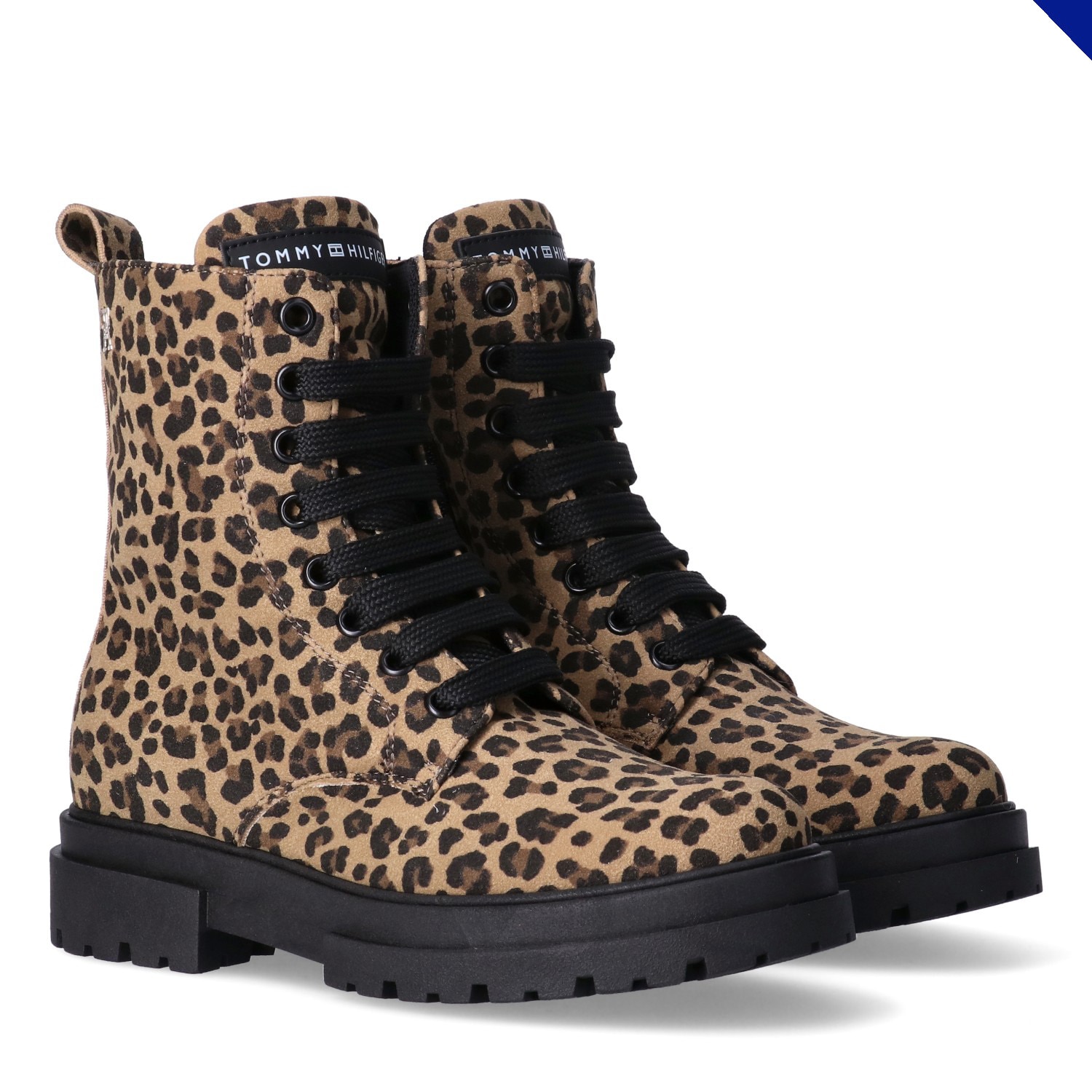 Tommy Hilfiger Schnürboots Reißverschlussboots, Herbstboots im angesagten Leo-Look