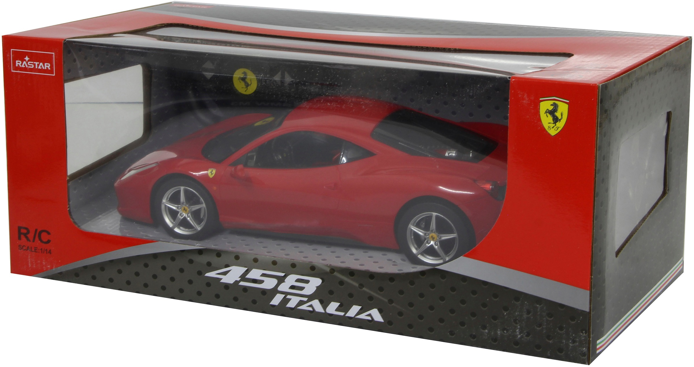 Jamara RC-Auto »Deluxe Cars, Ferrari 458 Italia, 1:14, rot, 2,4GHz«, mit LED-Licht