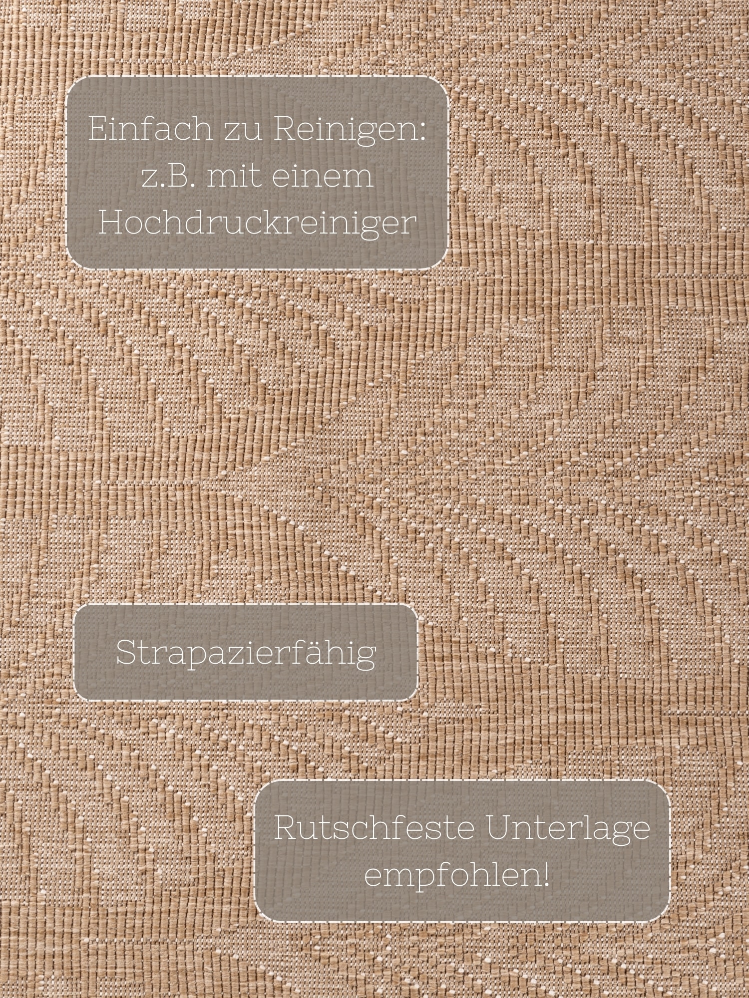 NORTHRUGS Outdoorteppich »Liora Wendeteppich«, rechteckig, 5 mm Höhe, Läufer, In und Outdoor, Flachgewebe, wetterfest, pflegeleicht, robust