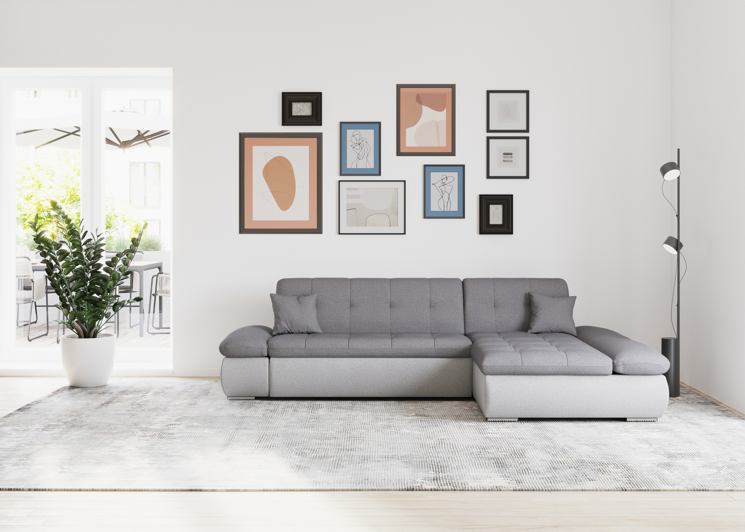 DOMO collection Ecksofa "Moric, L-Form, XXL-Sofa - Breite 300cm", wahlweise günstig online kaufen