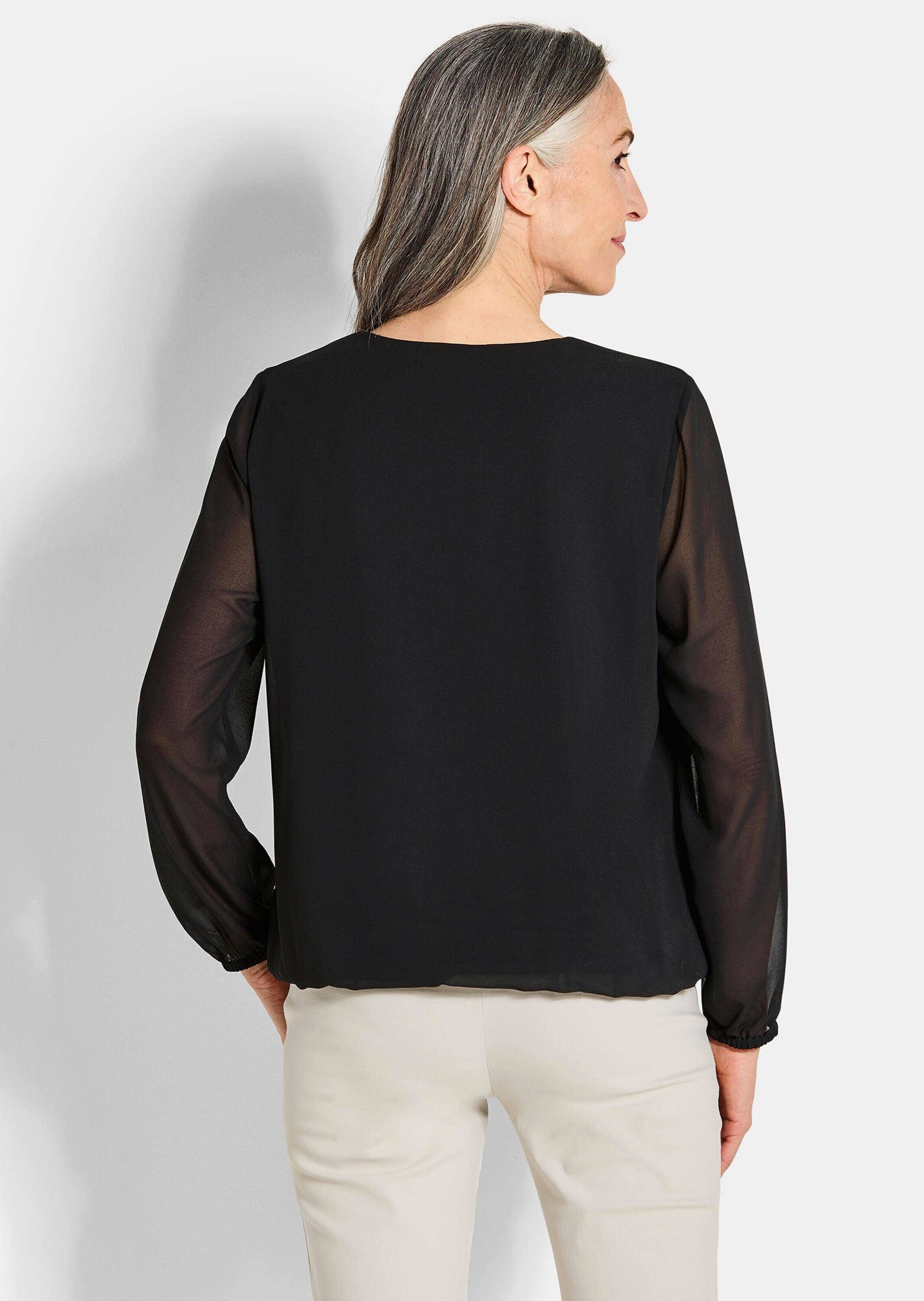GOLDNER Klassische Bluse »Kurzgröße Elegante Bluse aus Chiffon«