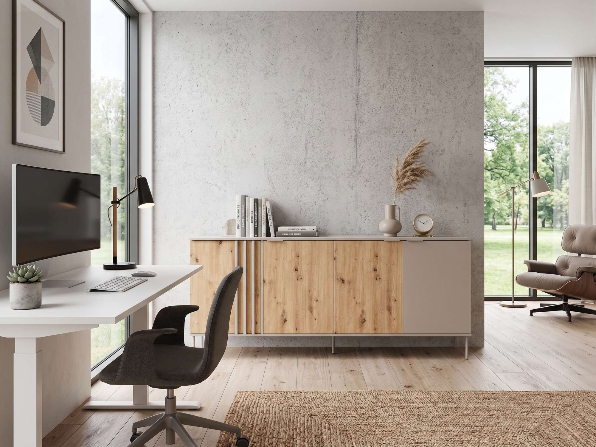 OTTO home Kommode »AAELIN Sideboard mit 4 Türen, viel Stauraum« Schubkastenkommode mit 6 Fächer, modernes Design