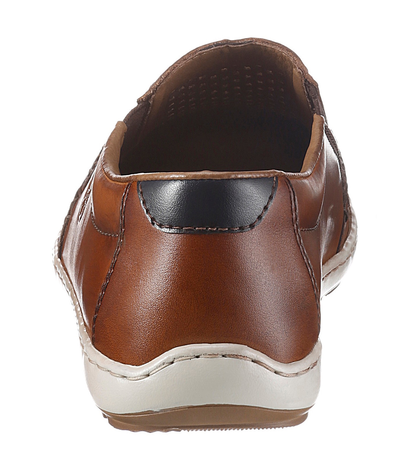 Rieker Slipper, Slip on Sneaker, Schlupfschuh, Loafer mit perforiertem Blatt