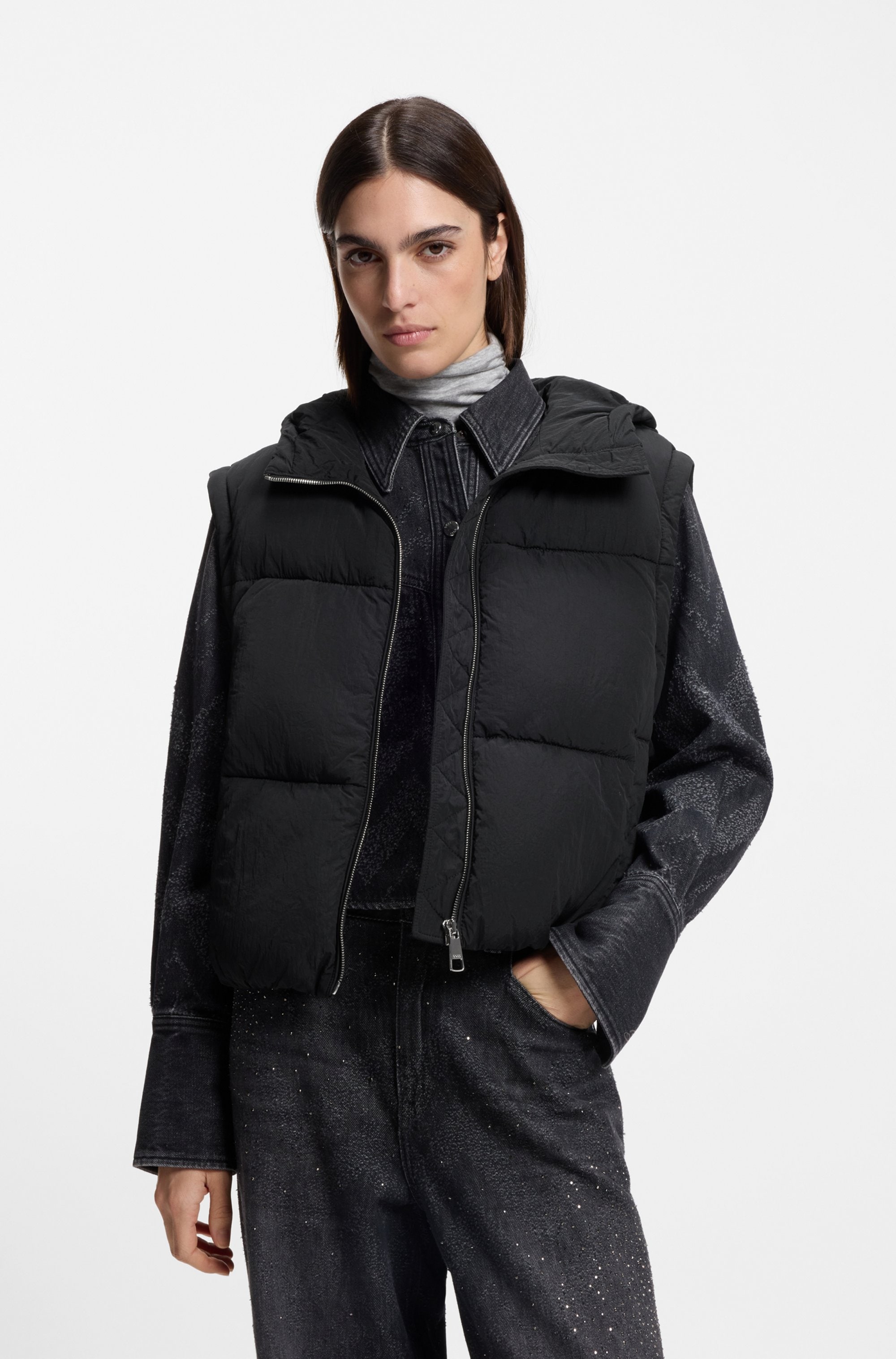 BOSS ORANGE Steppjacke "Polala Premium Damenmode", (2 St.), mit Kapuze, mit günstig online kaufen