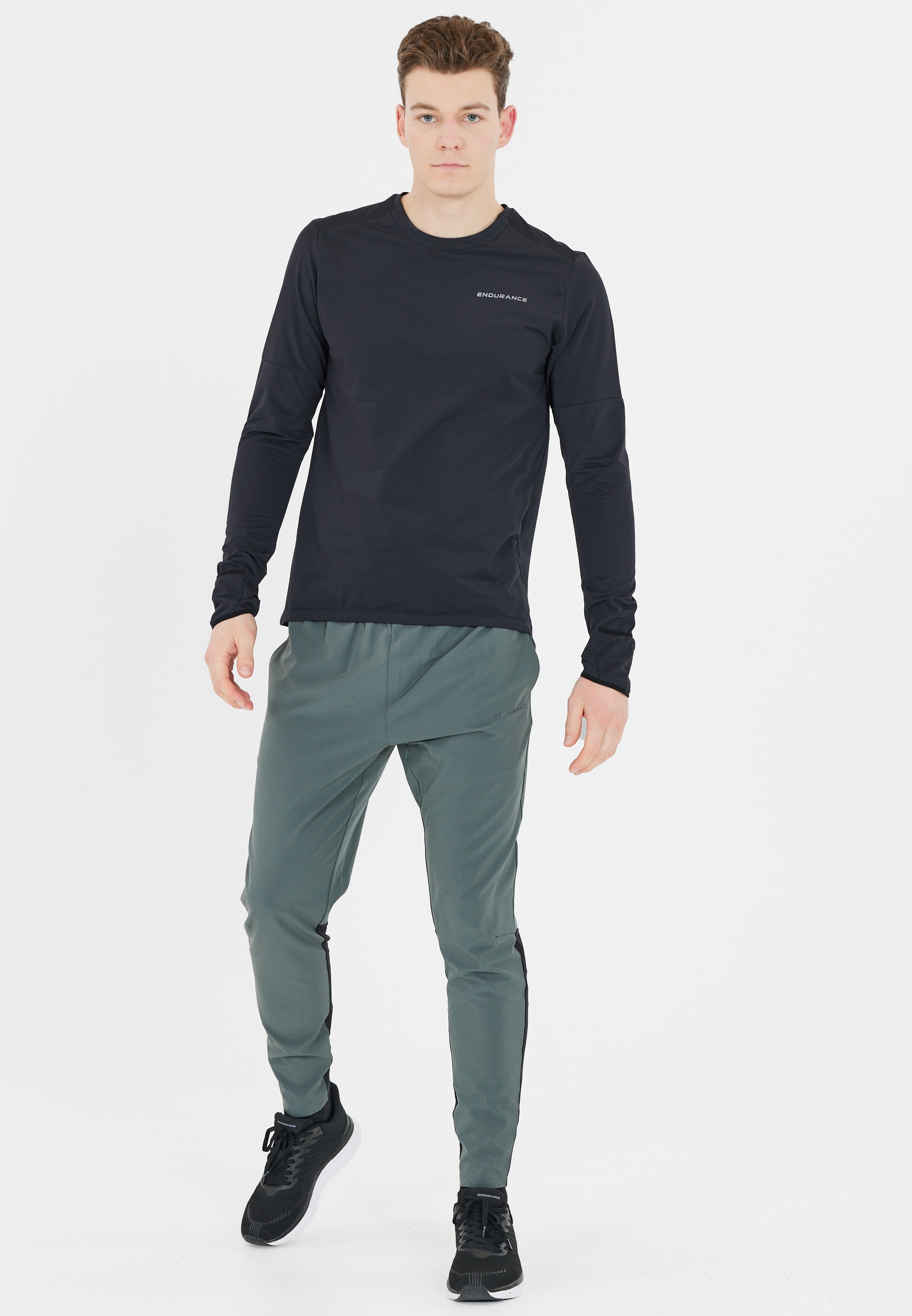 ENDURANCE Langarmshirt »Cedric«, mit 4-Wege-Stretch und Reflektoren