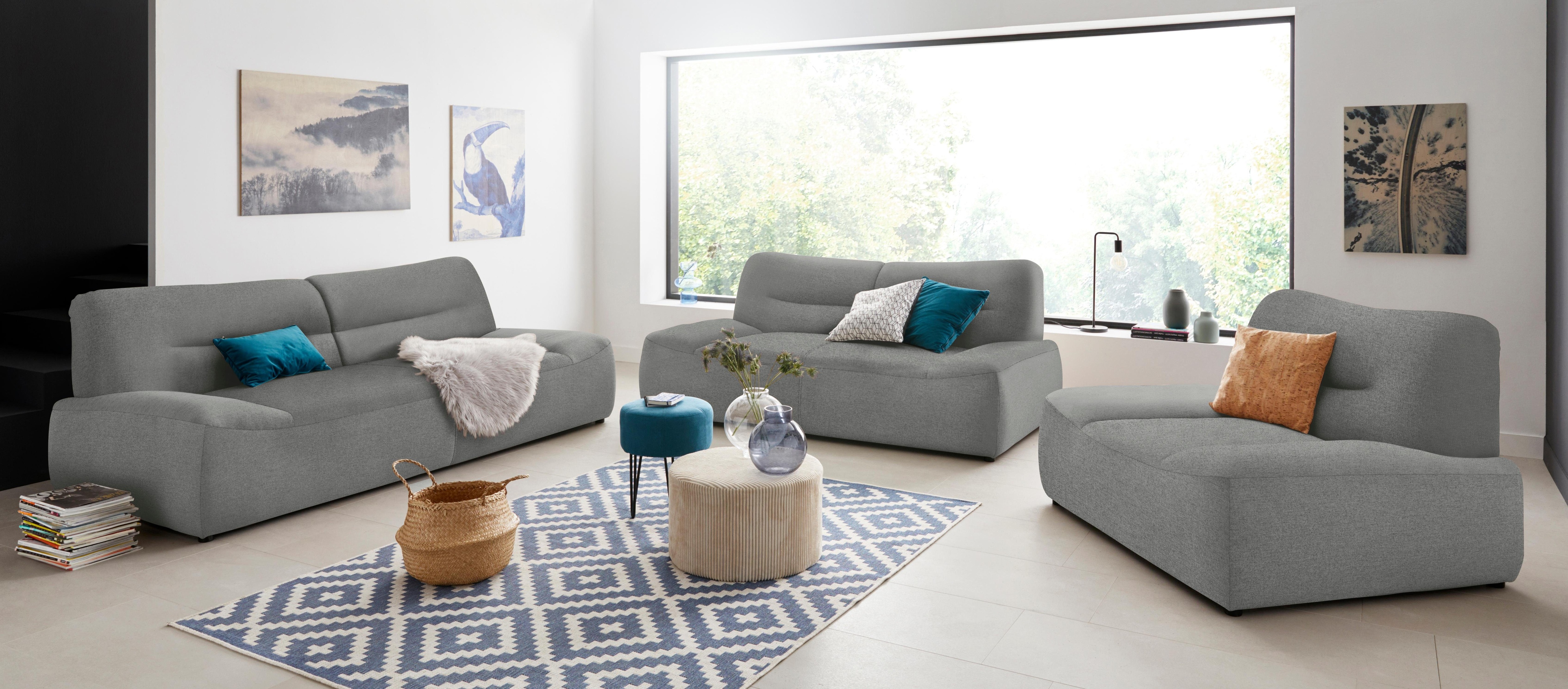 Thumbnail - DOMO collection 2-Sitzer "Cesena modernes Sofa mit flachen Armlehnen, komfortabel", fester Sitzkomfort, frei im Raum ste...