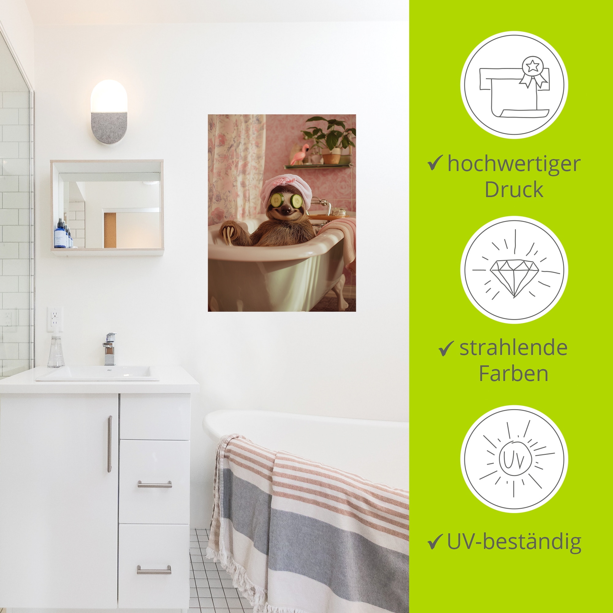 Artland Wandbild »Extremely relaxing« 1 Stk. tlg. als Alubild, Leinwandbild, Poster, Wandaufkleber in verschied. Größen