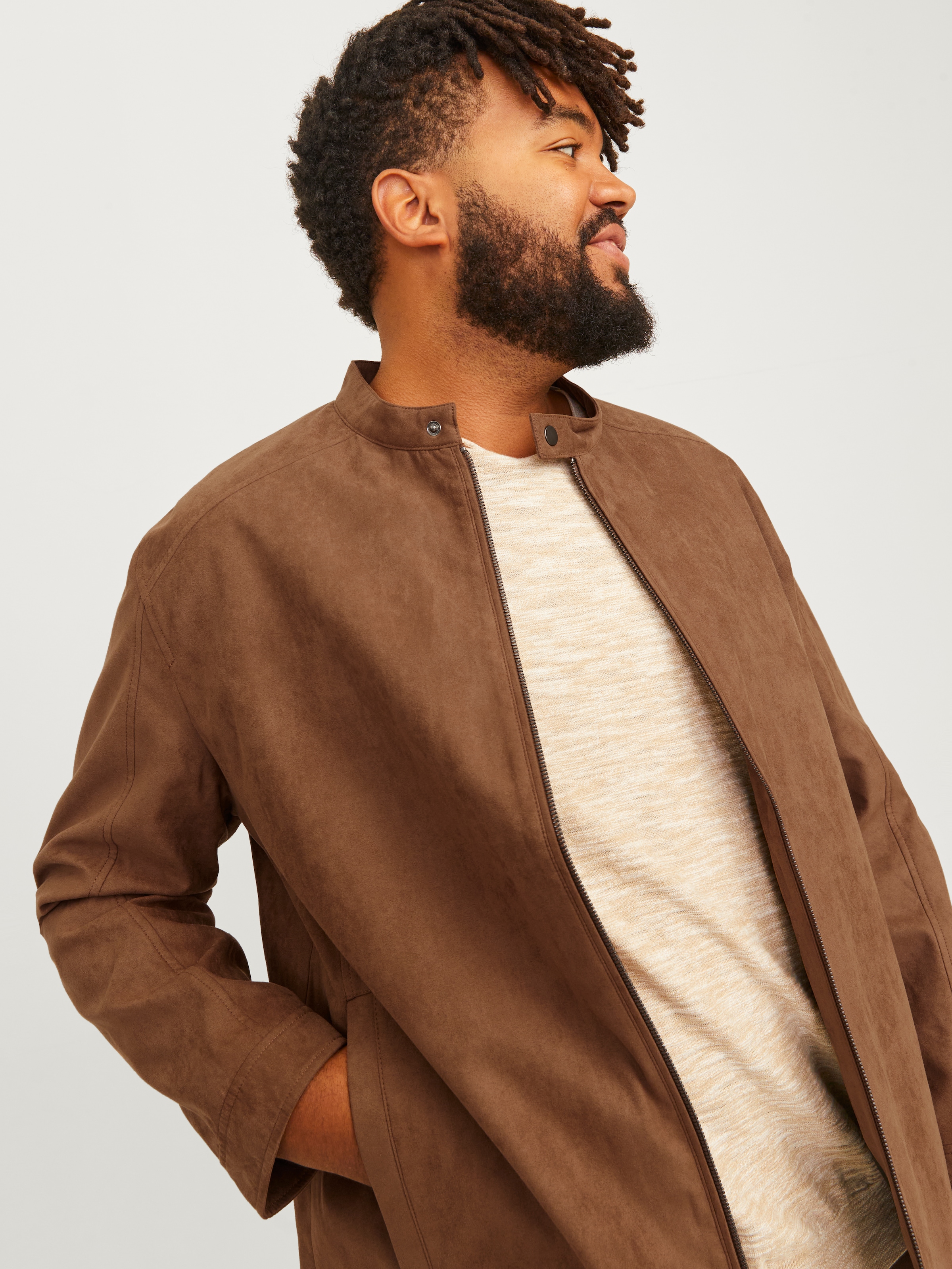 Jack & Jones PlusSize Outdoorjacke »JJEDYLAN CLEAN JACKET NOOS PLS«, ohne Kapuze