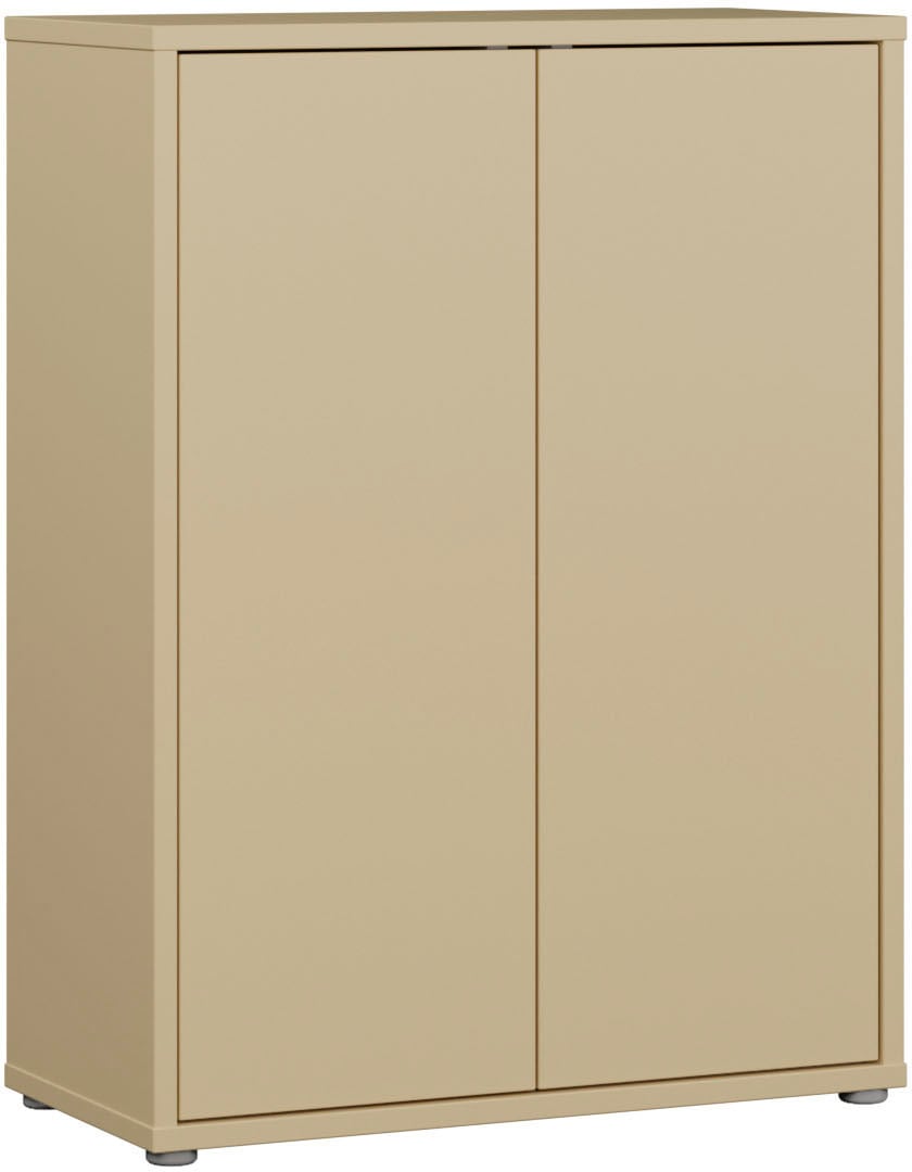 FORTE Schuhschrank "Alice Springs, Schuhschrank, Platz für 15 Paar Schuhe, 2 Türen" B/H/T 74,5/99,1/34,9 cm, Stauraumschrank, Mehrzweckschrank, grifflose Front, Push to open