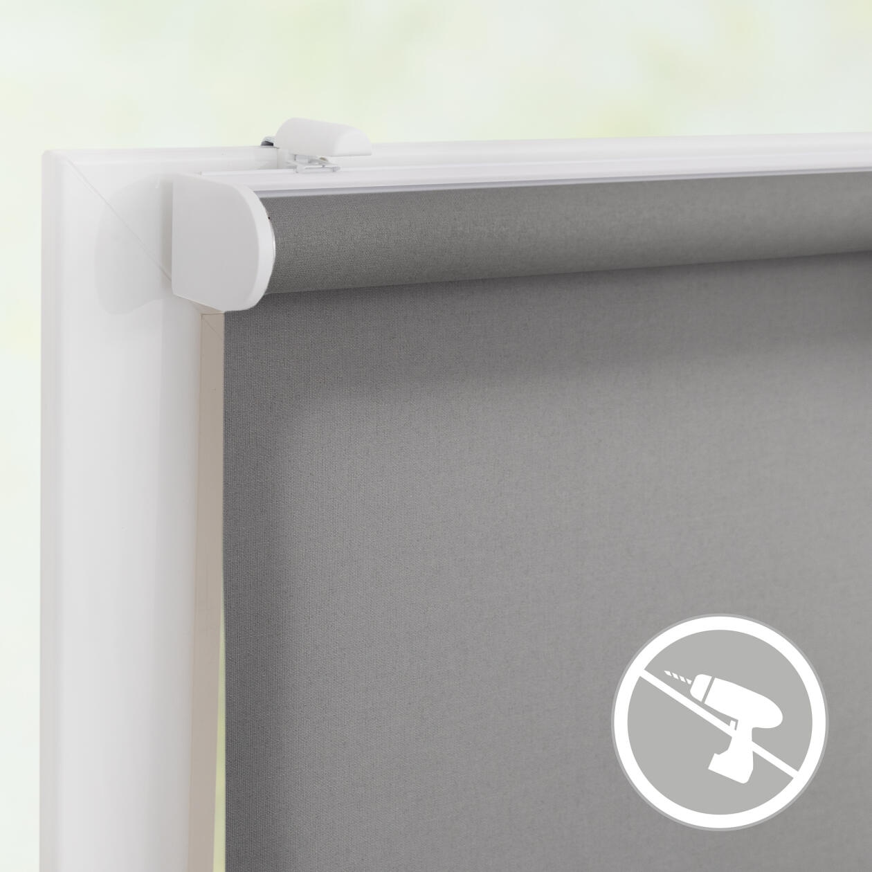 LICHTBLICK ORIGINAL Rollo »Klemmfix, ohne Bohren«, blickdicht, Blendschutz-Sichtschutz, mit Bohren/ohne Bohren, freihängend, Steuerbar mit Bluetooth-App, integrierter Elektromotor und Akku