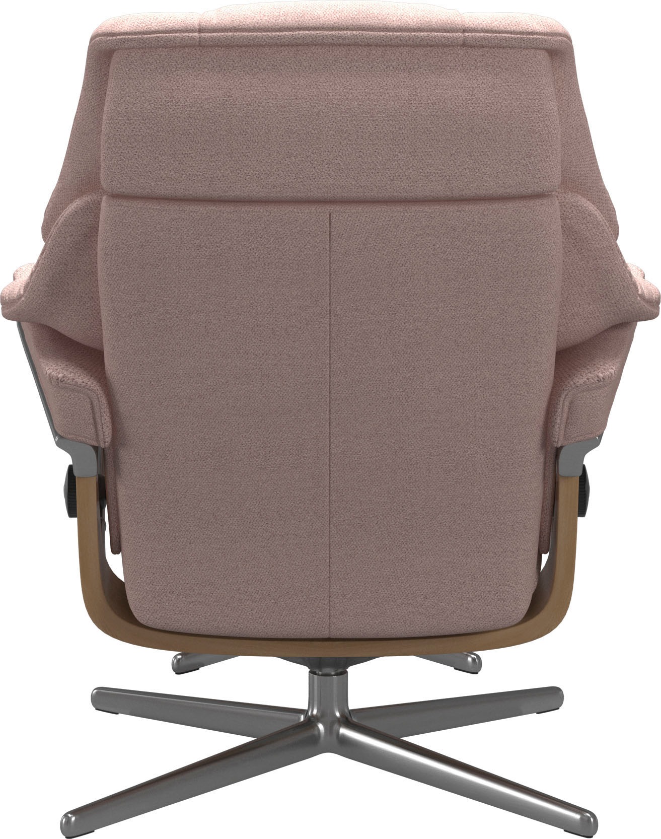 Stressless® Relaxsessel »Reno«, (Set, Relaxsessel mit Hocker), mit Hocker, mit Cross Base, Größe S, M & L, Holzakzent Eiche