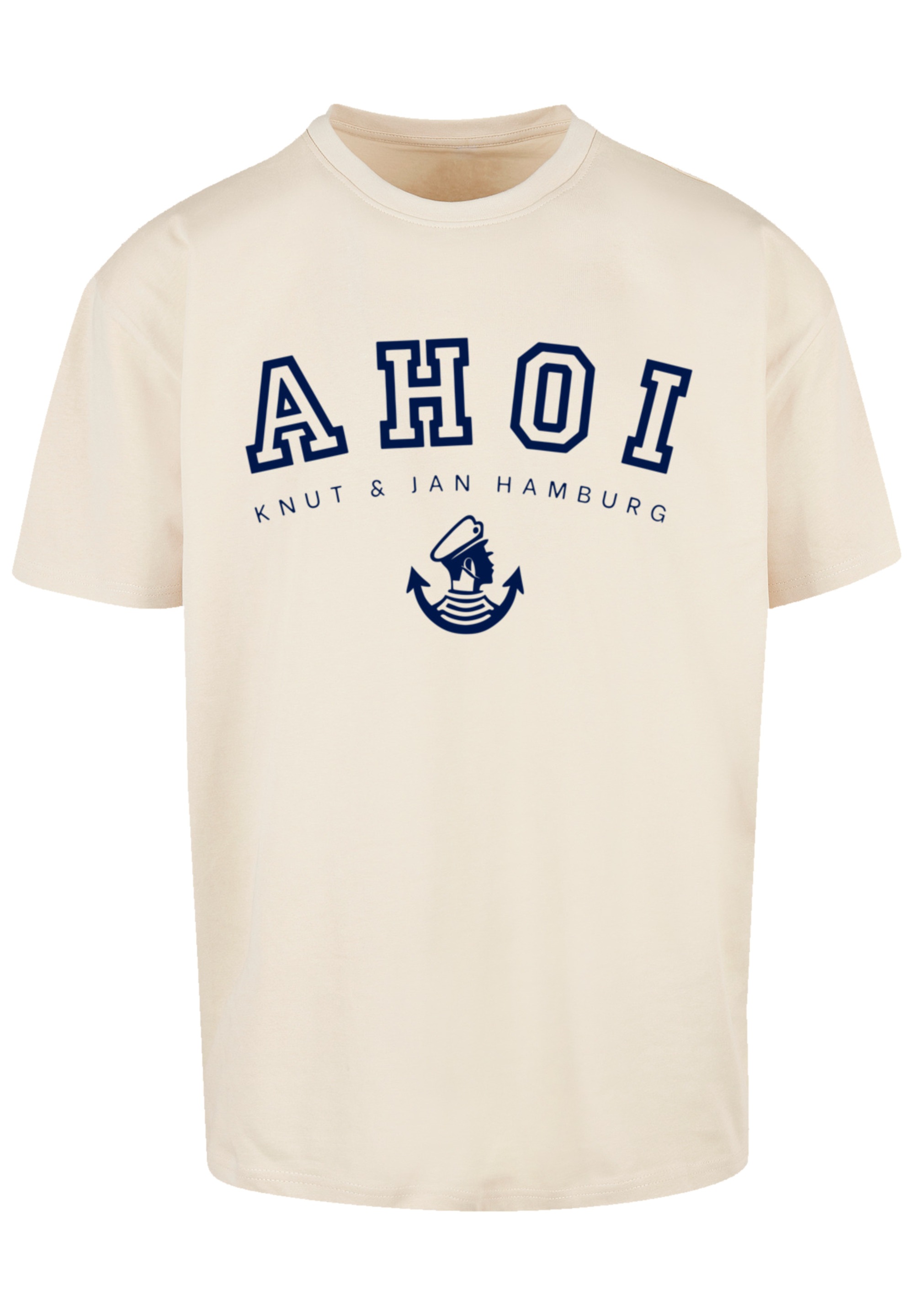 F4NT4STIC T-Shirt »Oversized T-Shirt Ahoi Knut & Jan Hamburg«, Print