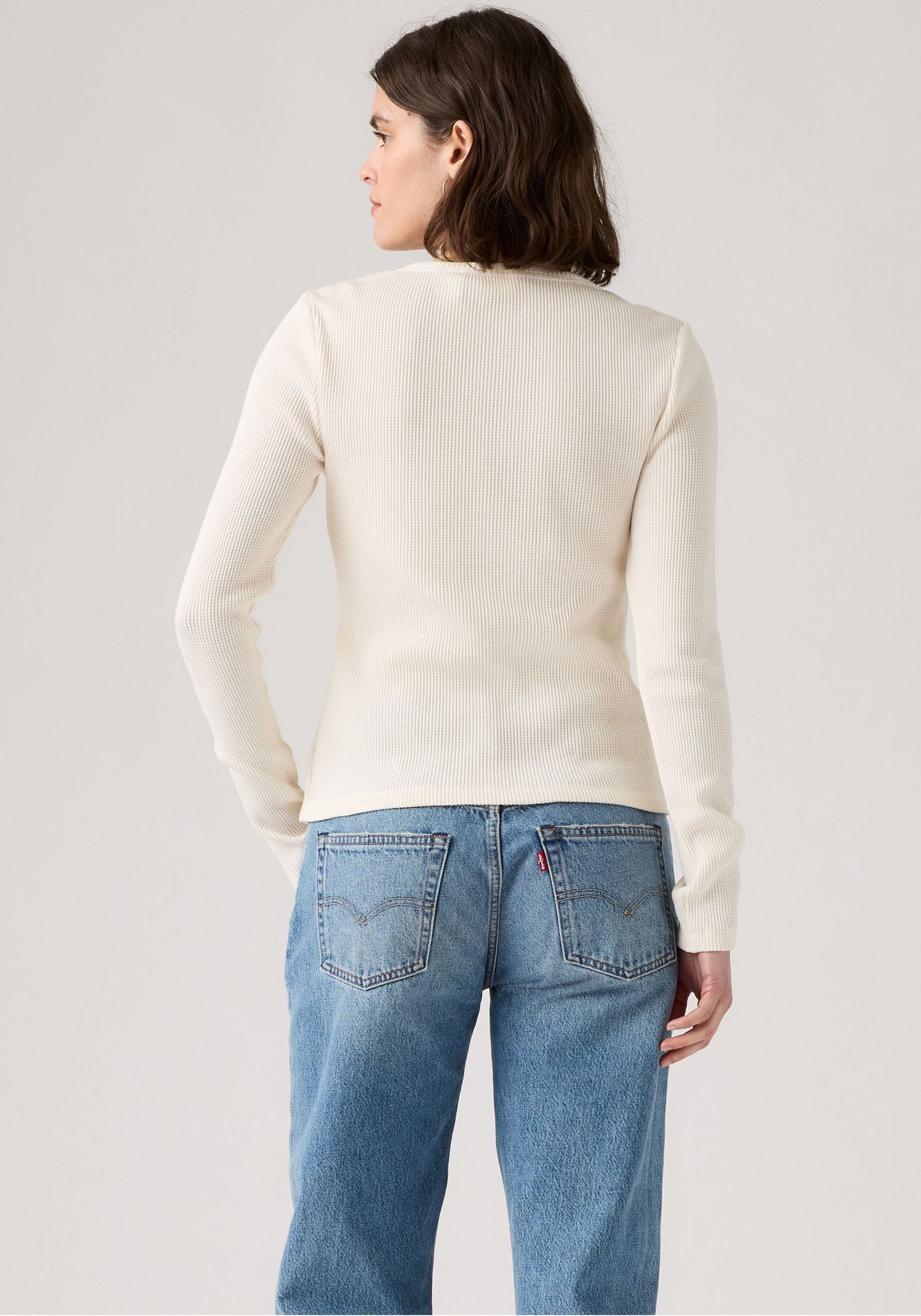 Levi's® Langarmshirt »DRY GOODS HENLEY«, Mit Waffelstruktur- Muster