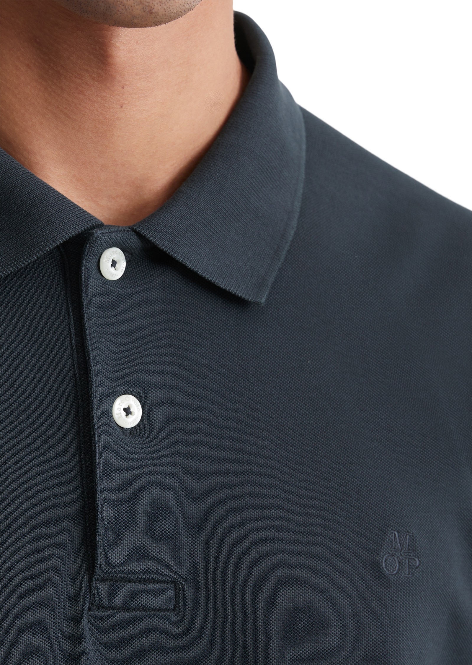 Marc O'Polo Langarm-Poloshirt »aus Bio-Baumwolle mit Elasthan«