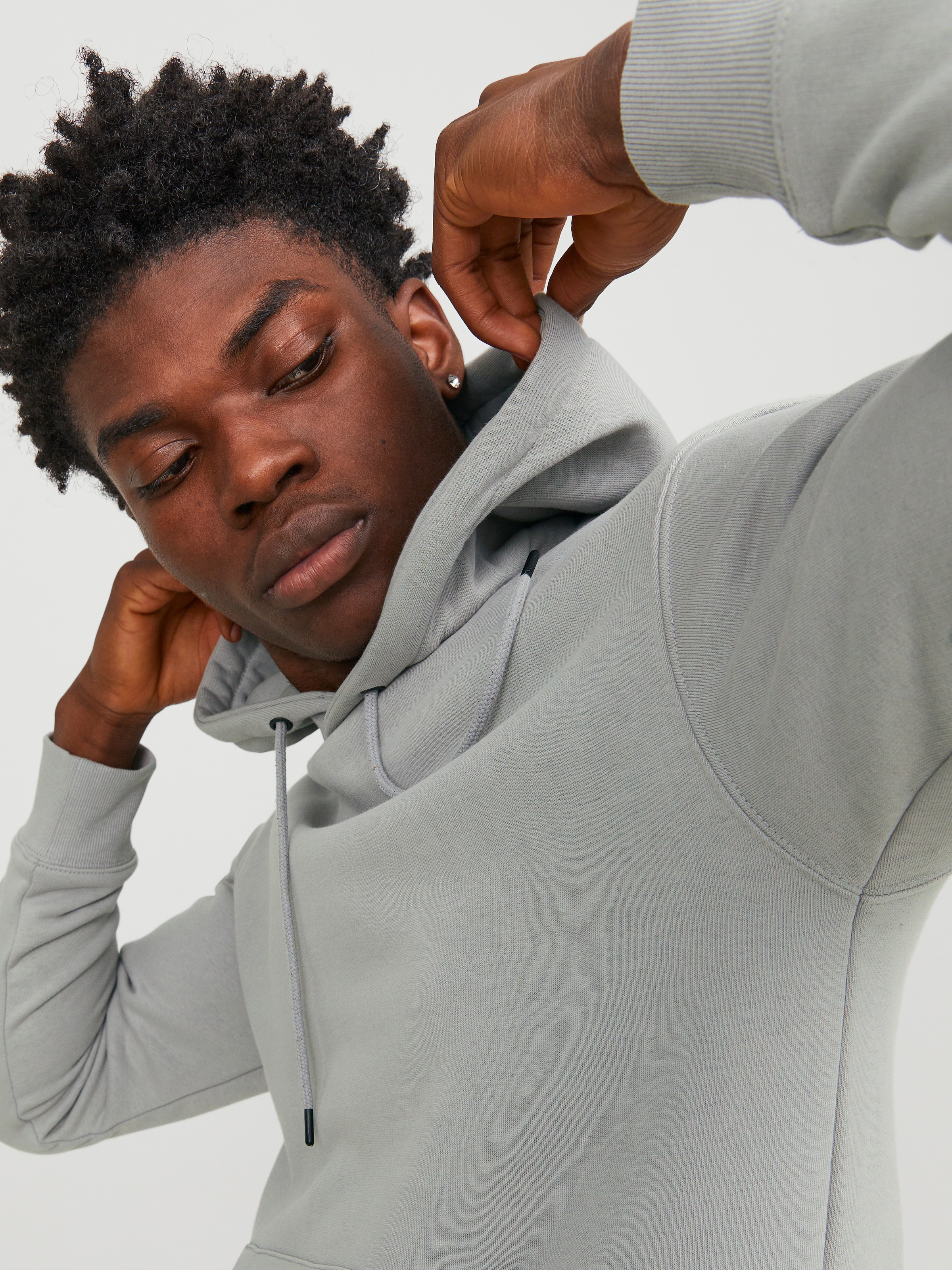 Jack & Jones "JJESTAR BASIC SWEAT HOOD NOOS", mit Rippbündchen günstig online kaufen