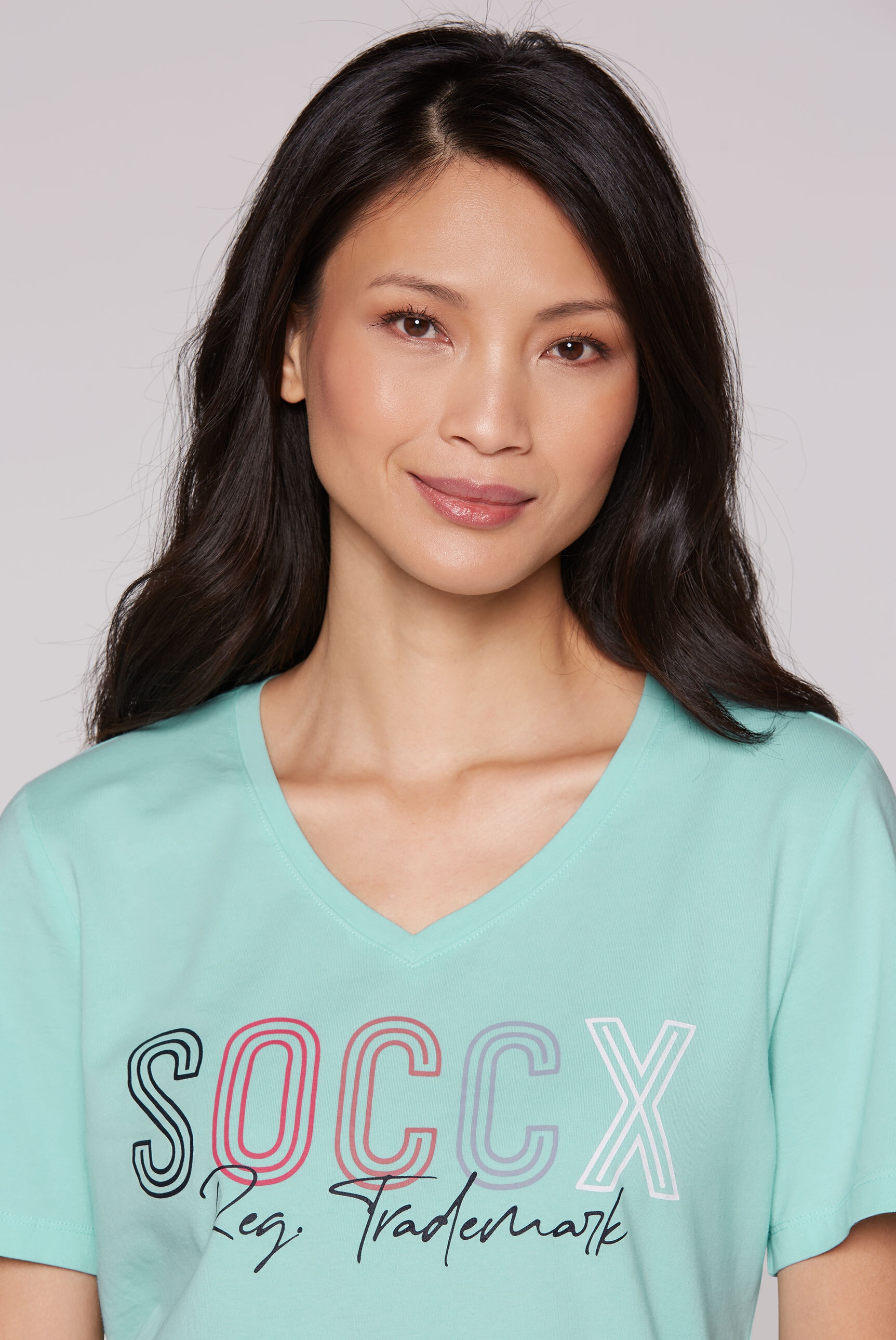 SOCCX V-Shirt, mit Baumwolle