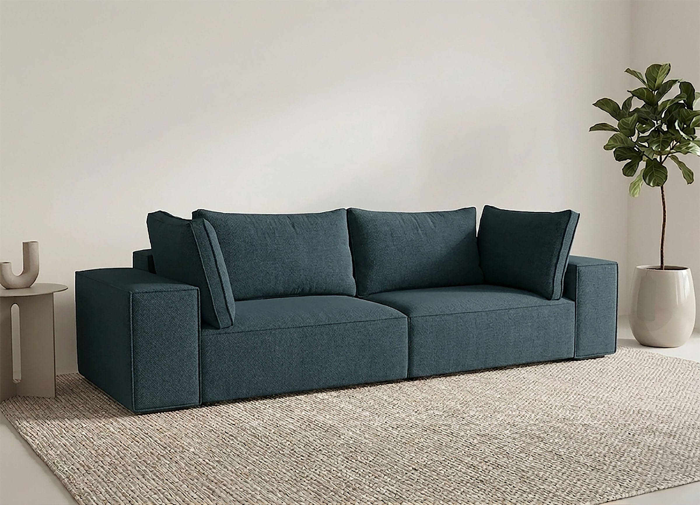 Trends by HG "Conor XXL, B: 312cm, Liegefläche: 138x 238cm, in Cord und Velours" mit Schlaffunktion und Bettkasten