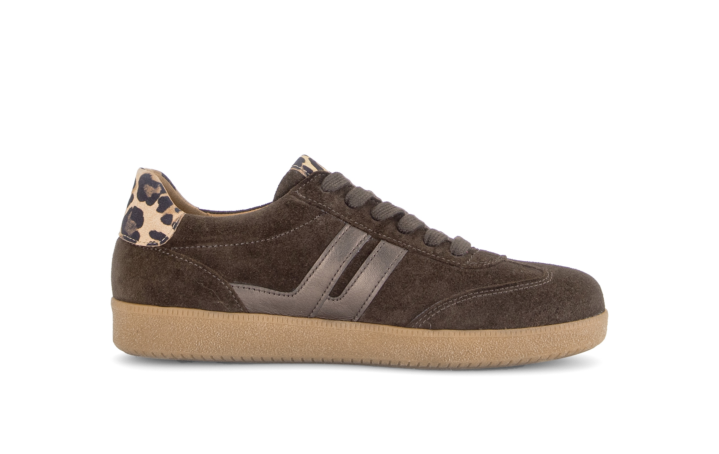 Gabor Sneaker  Freizeitschuh, Halbschuh, Schnürer, Kontrastbesatz in Metallic-Optik