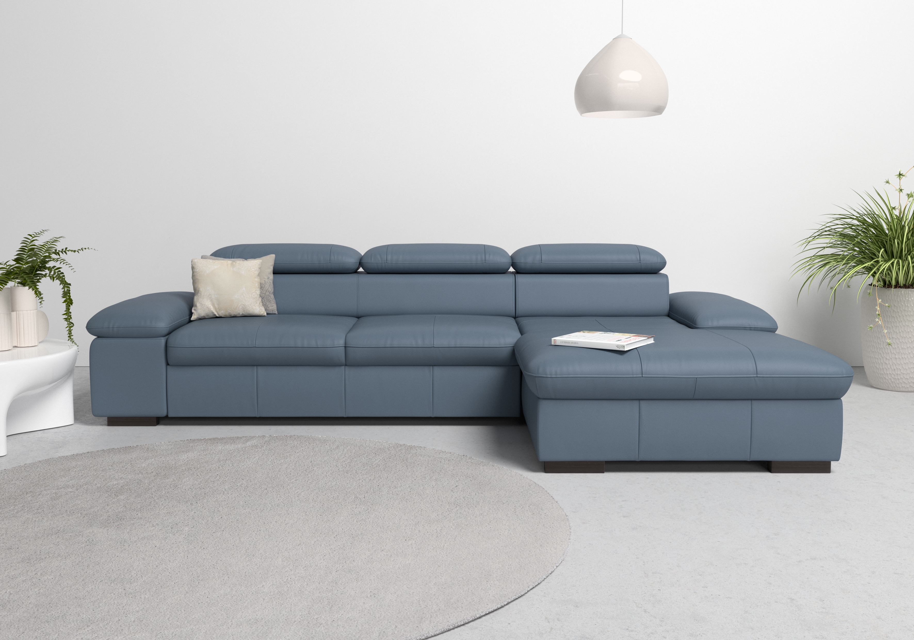 OTTO home Ecksofa "Alberto L-Form" mit Kopfteilverstellung, wahlweise mit Schlaffunktion