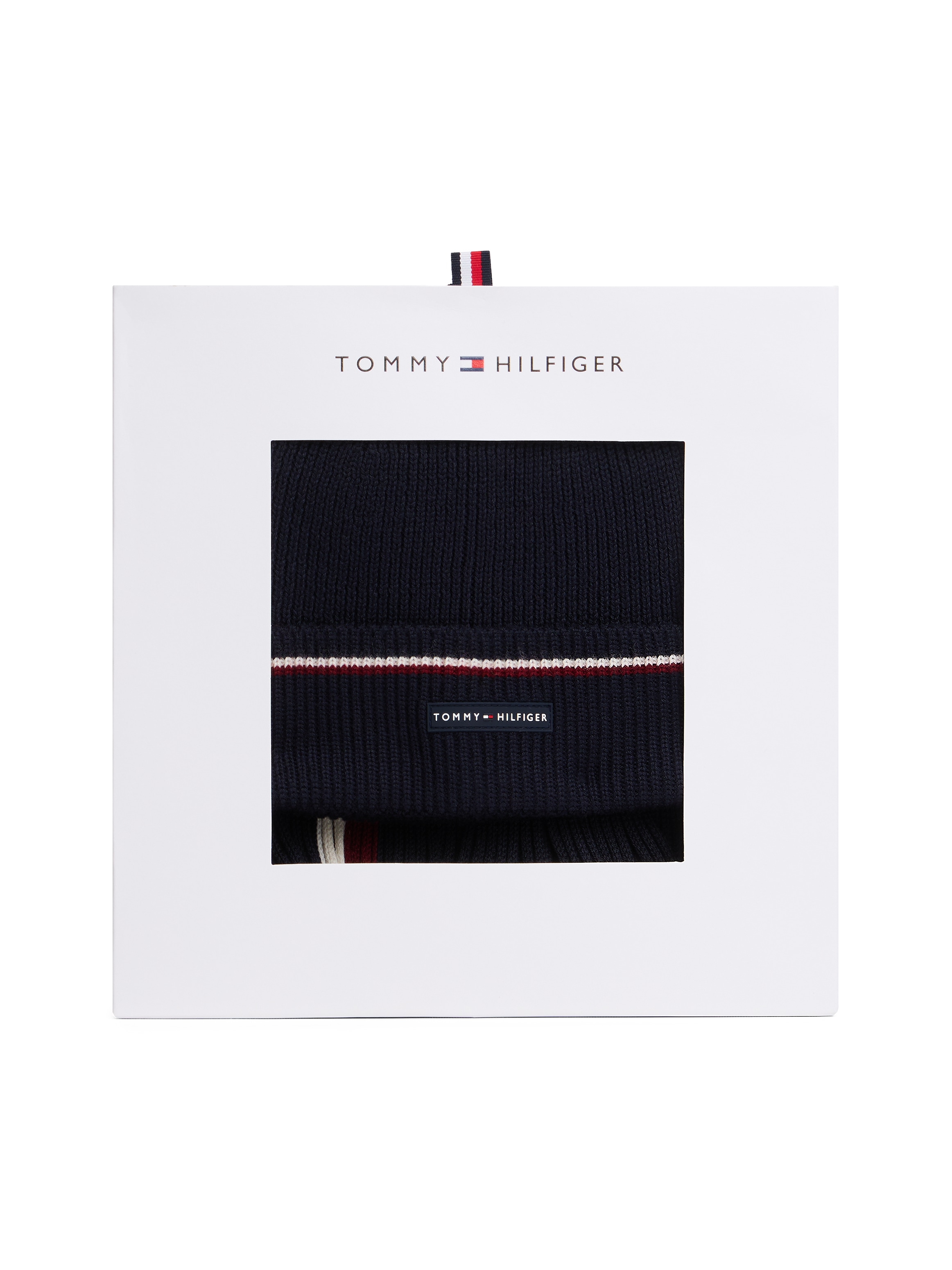 Tommy Hilfiger Beanie »TH RWB BEANIE & SCARF« in Geschenkbox, aus Wollmix