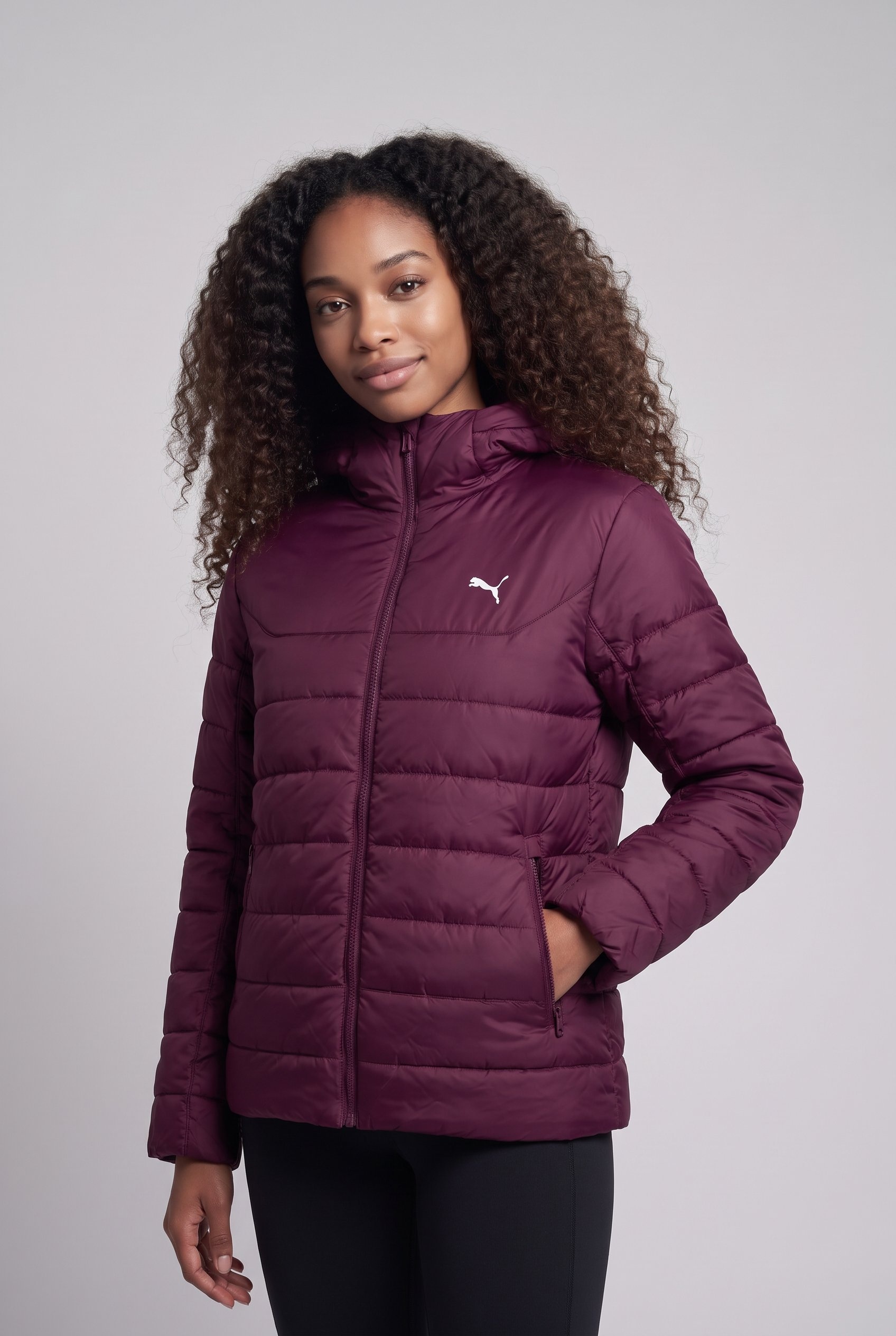PUMA Winterjacke »ESS HOODED PADDED JACKET« mit Kapuze mit Kapuze, minimalistisches Design