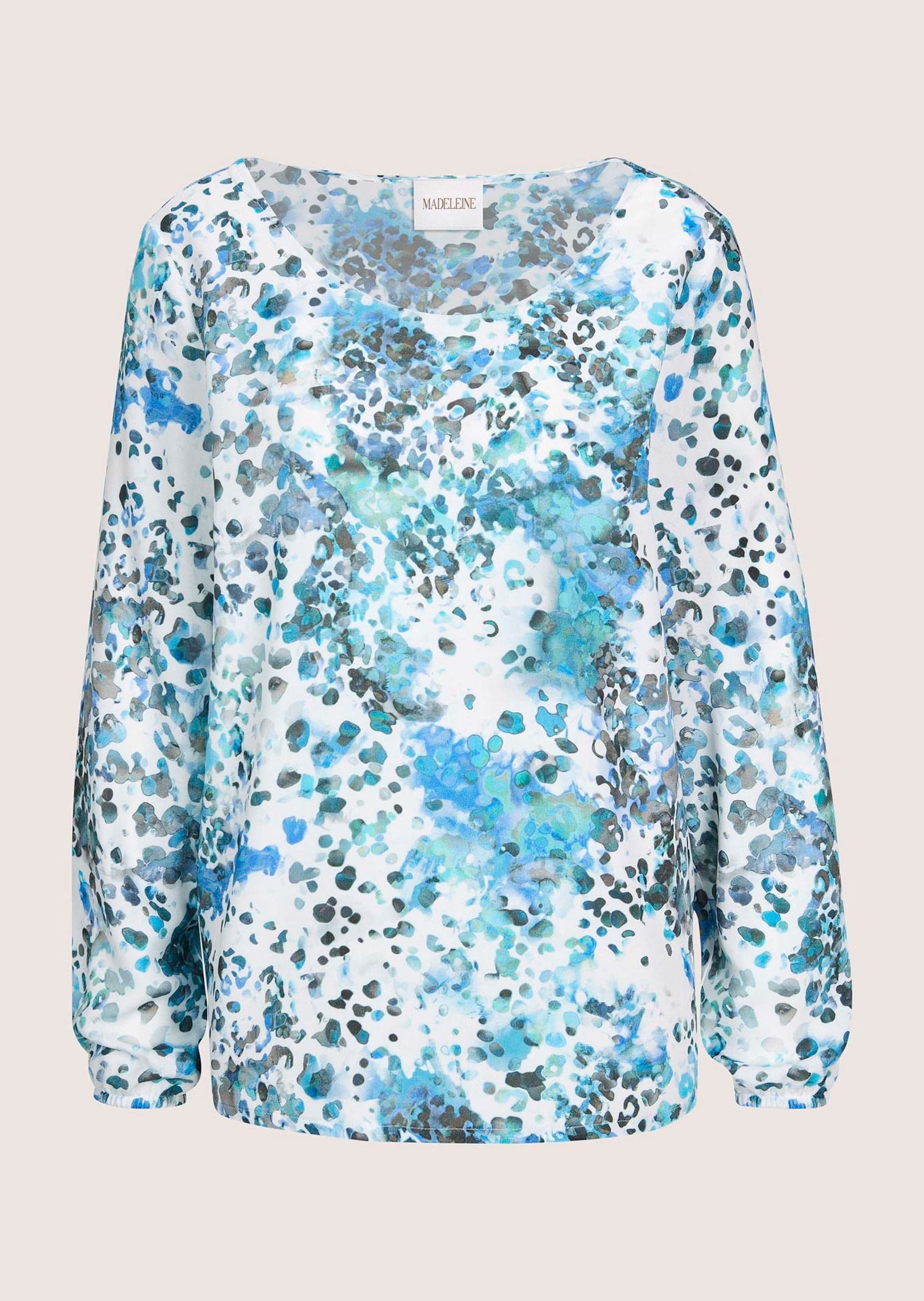 MADELEINE Langarmbluse "Bluse Schlupfbluse mit grafischem Allover-Print"
