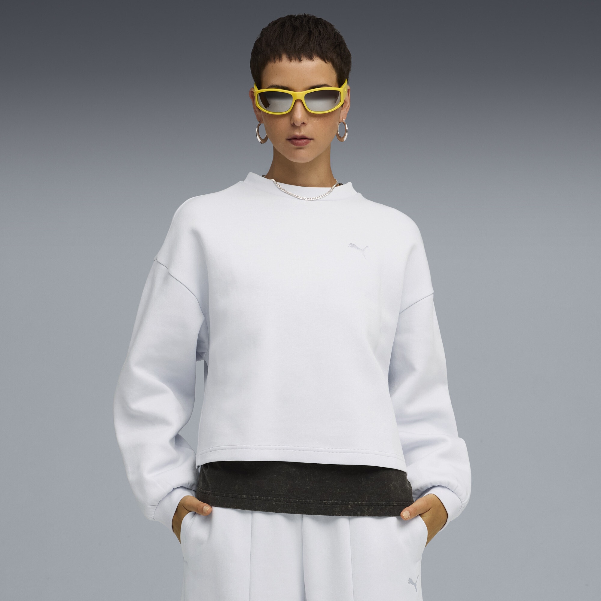 PUMA Sweatshirt »Wardrobe Essentials Oversized Sweatshirt Damen«