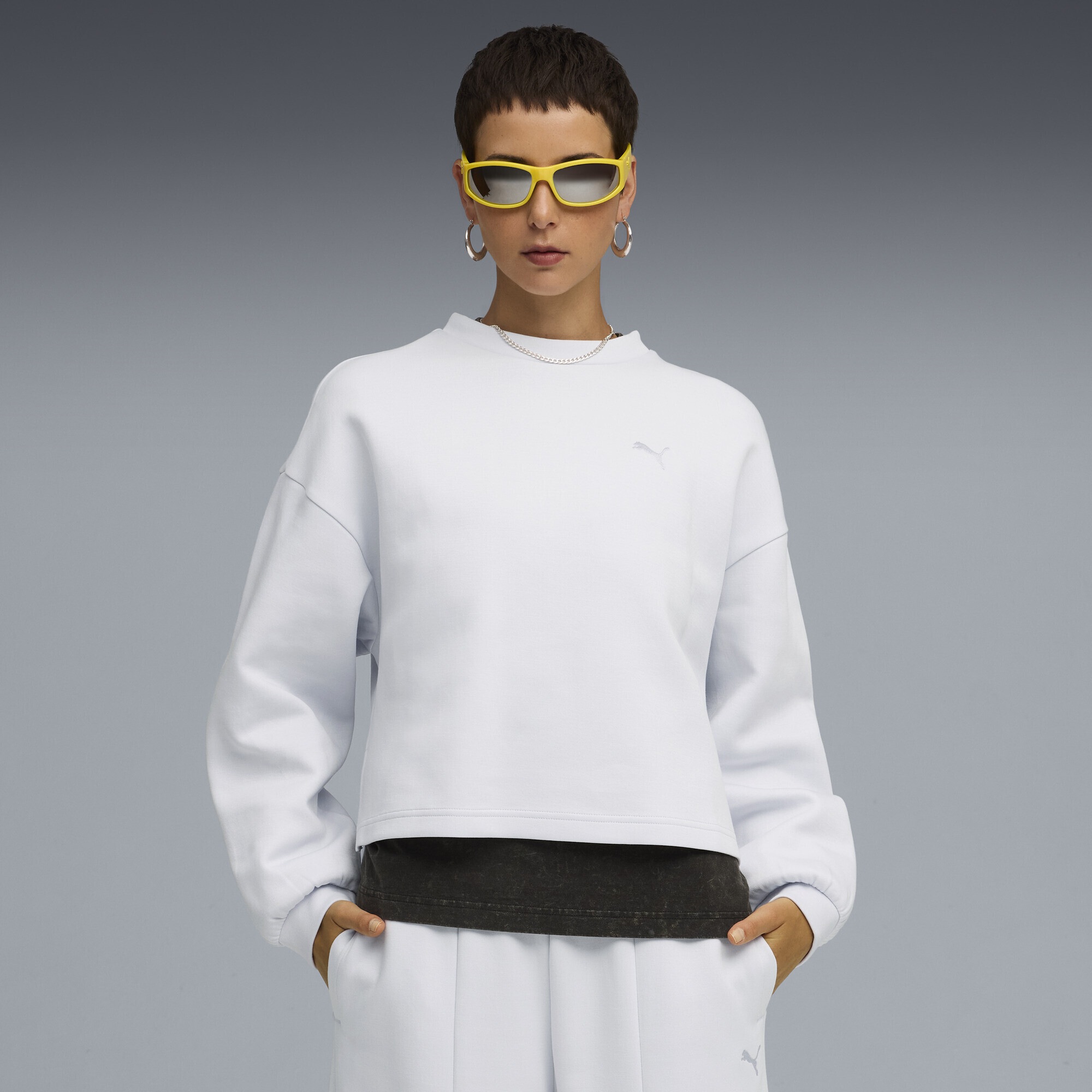 PUMA Sweatshirt "Wardrobe Essentials Oversized Sweatshirt Damen" günstig online kaufen