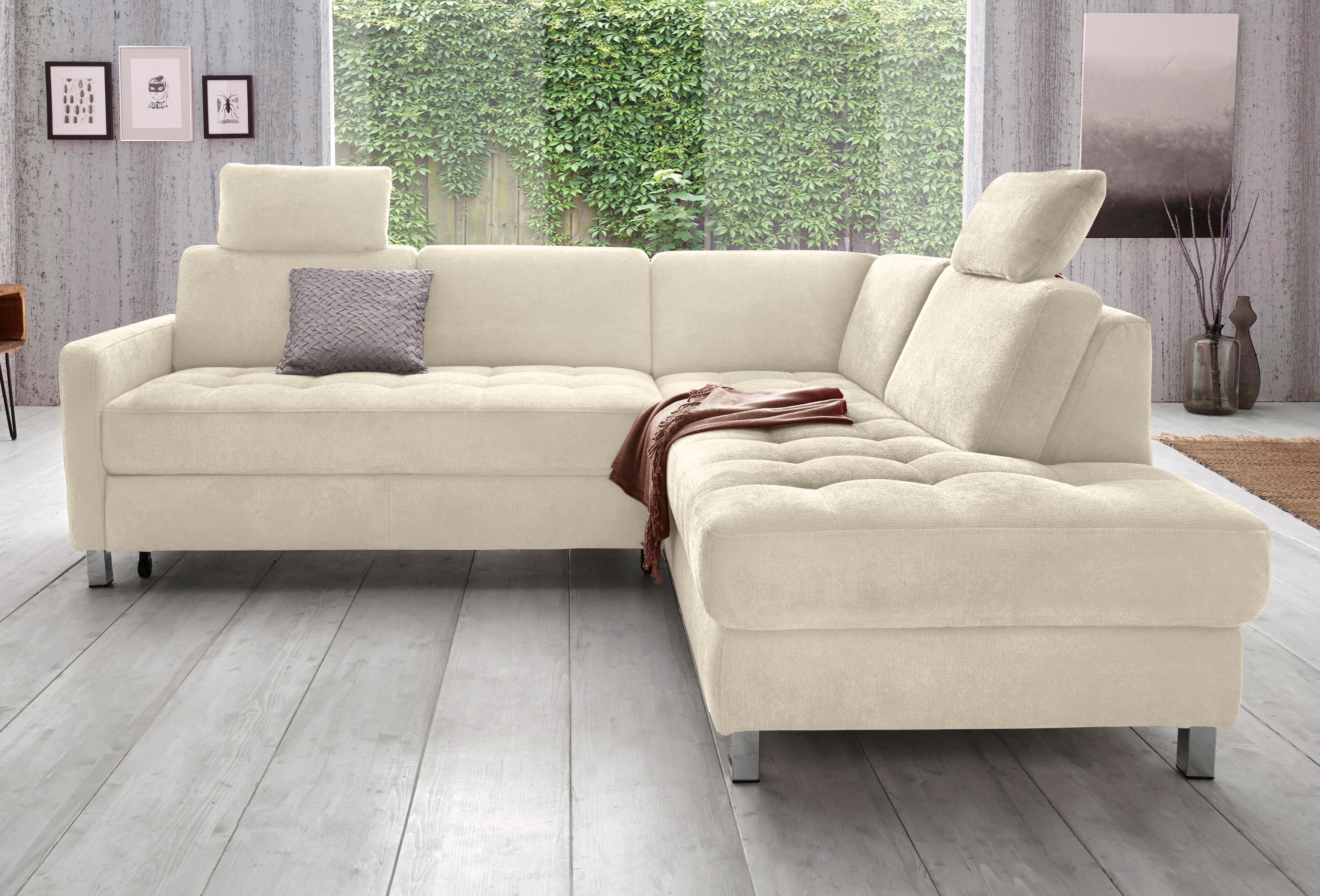 sit&more Ecksofa "Pablo L-Form" wahlweise mit Schlaffunktion