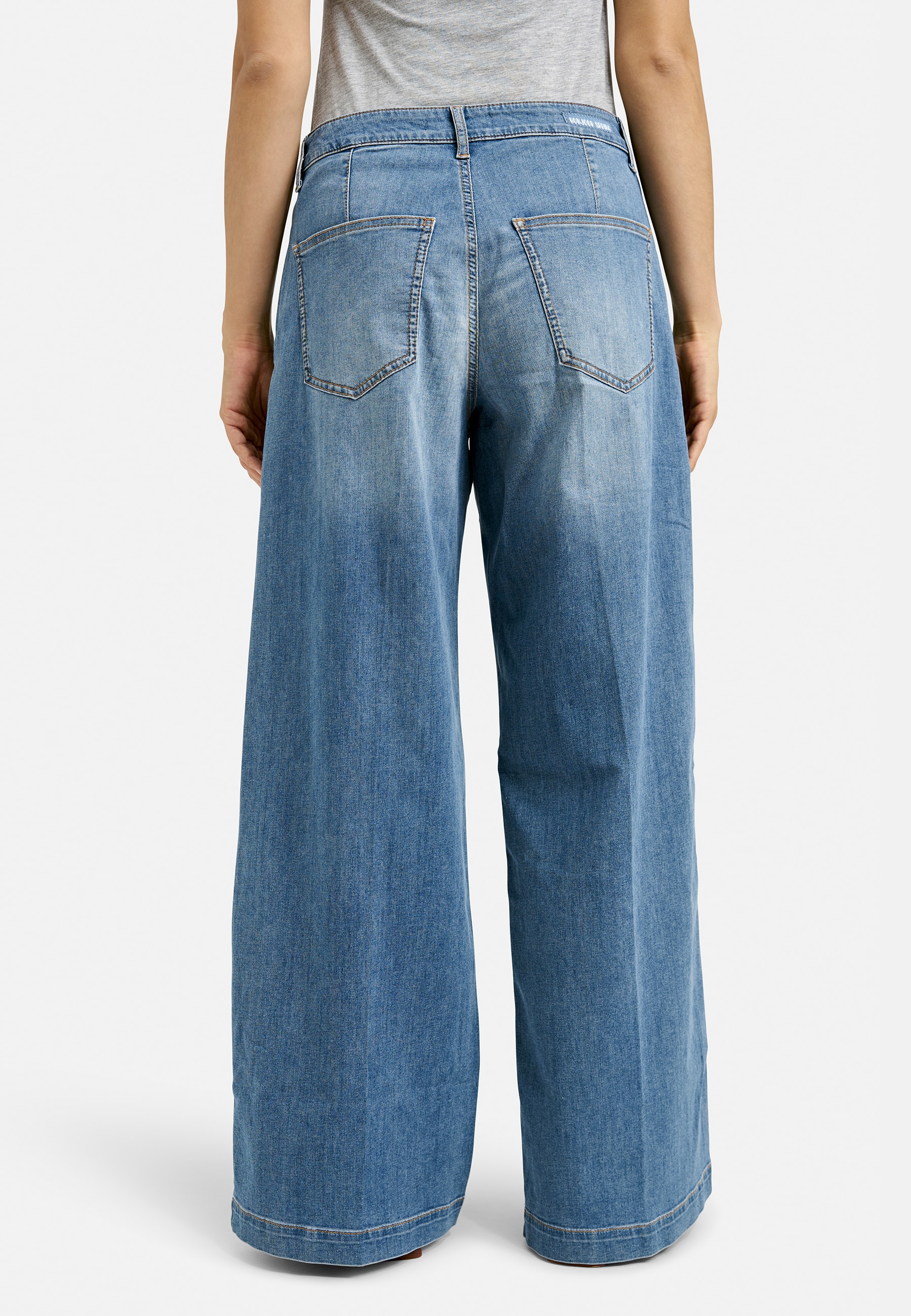 Smith & Soul Weite Jeans, mit Used-Waschung