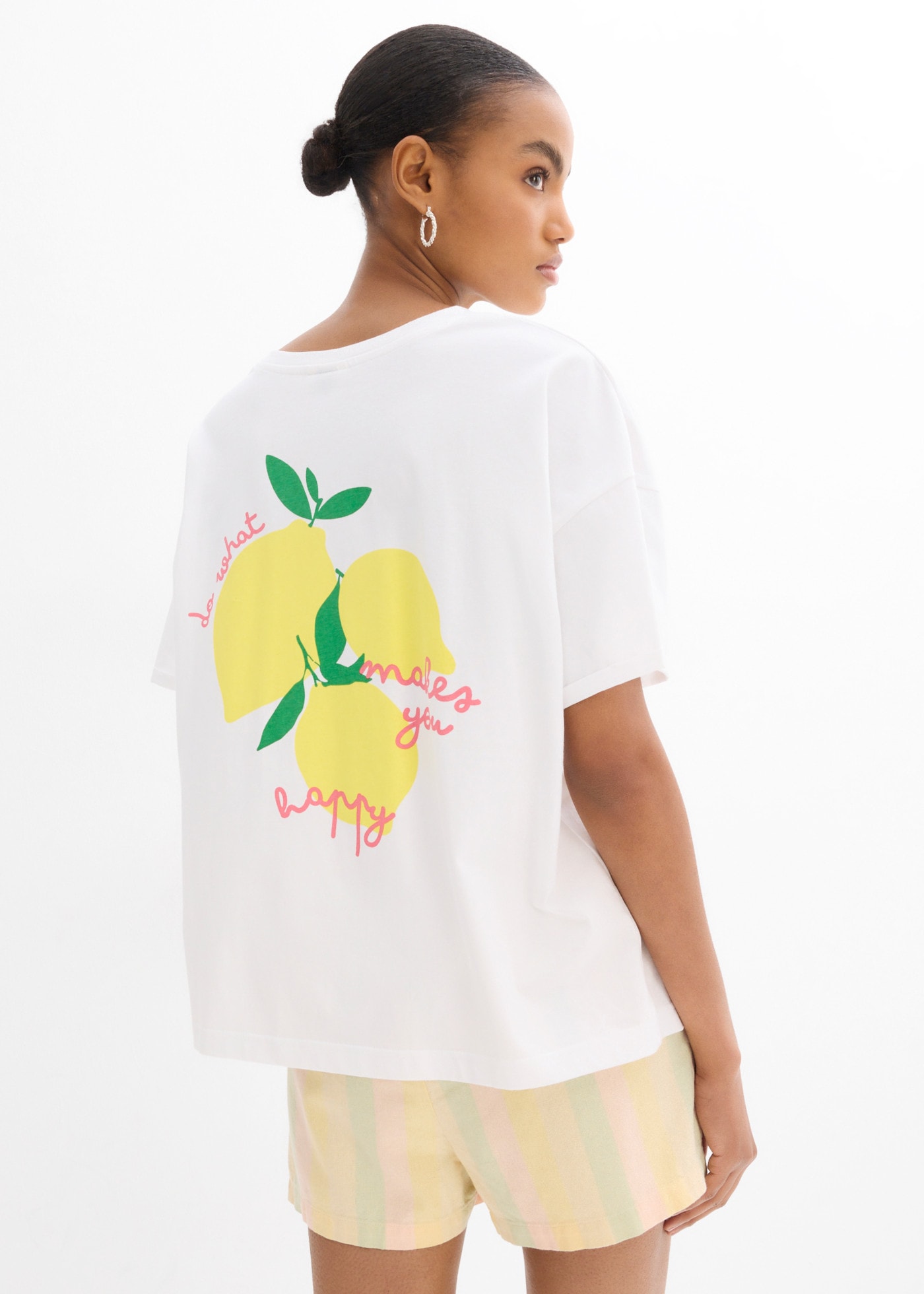 bonprix Oversize-Shirt Oversize-Schnitt, aus reiner Baumwolle, mit modernem Print