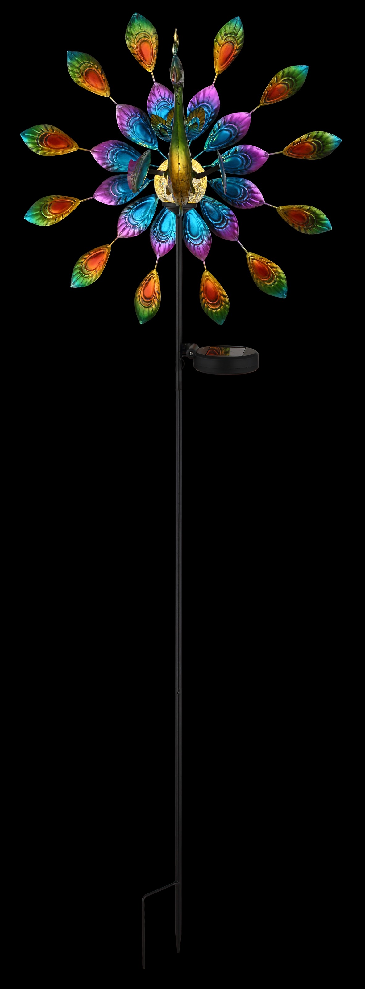 GLOBO LIGHTING LED Solarleuchte »SOLARLEUCHTE METALL SCHWARZ MATT, 1XLED« LED-Modul 1 Stk. Warmweiß Solar Garten Terrasse Außenbeleuchtung Dekoleuchten