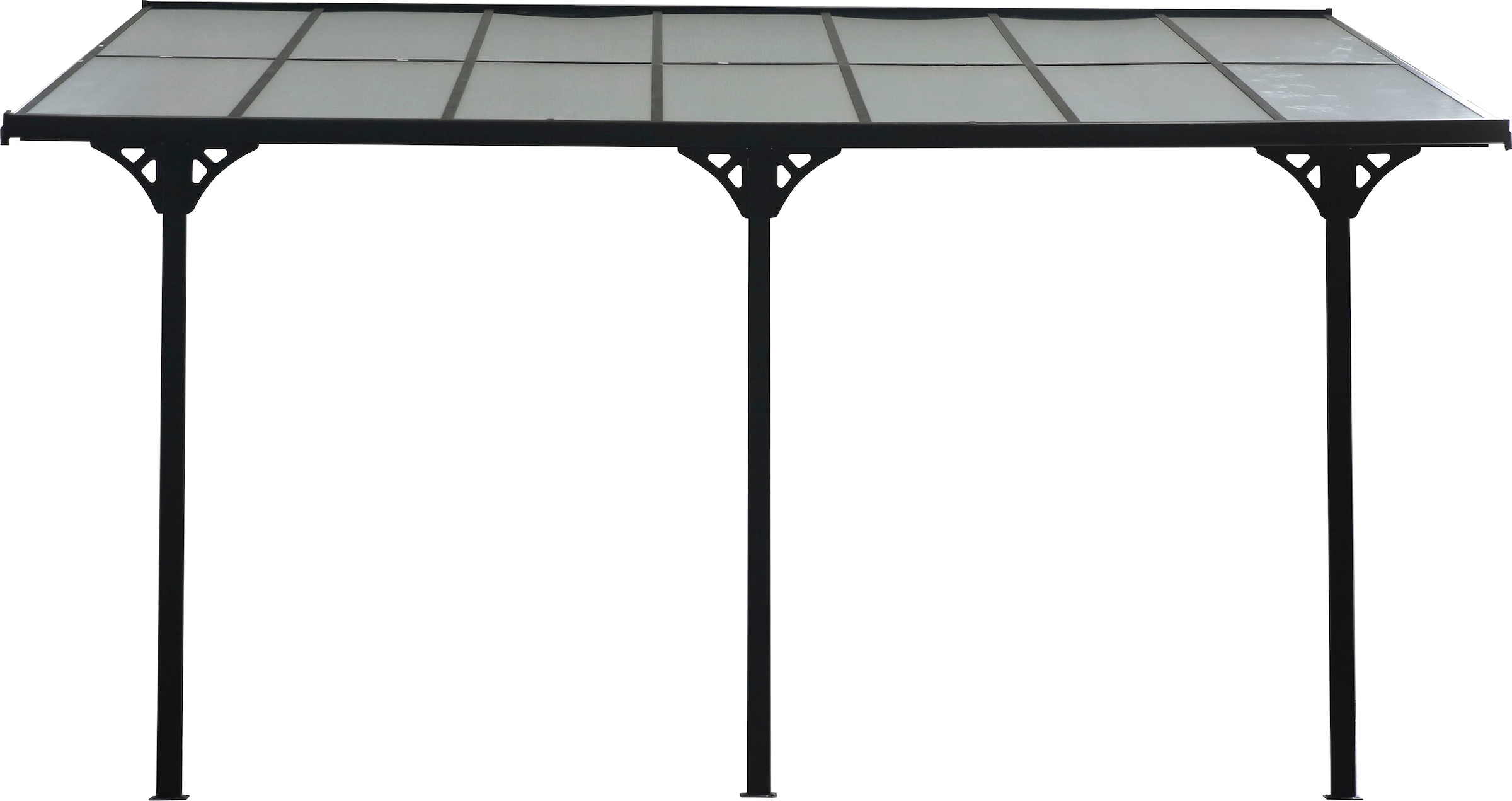 WESTMANN Terrassendach "Bruce", Rahmen aus pulverbeschichtetem Aluminium, schwarz