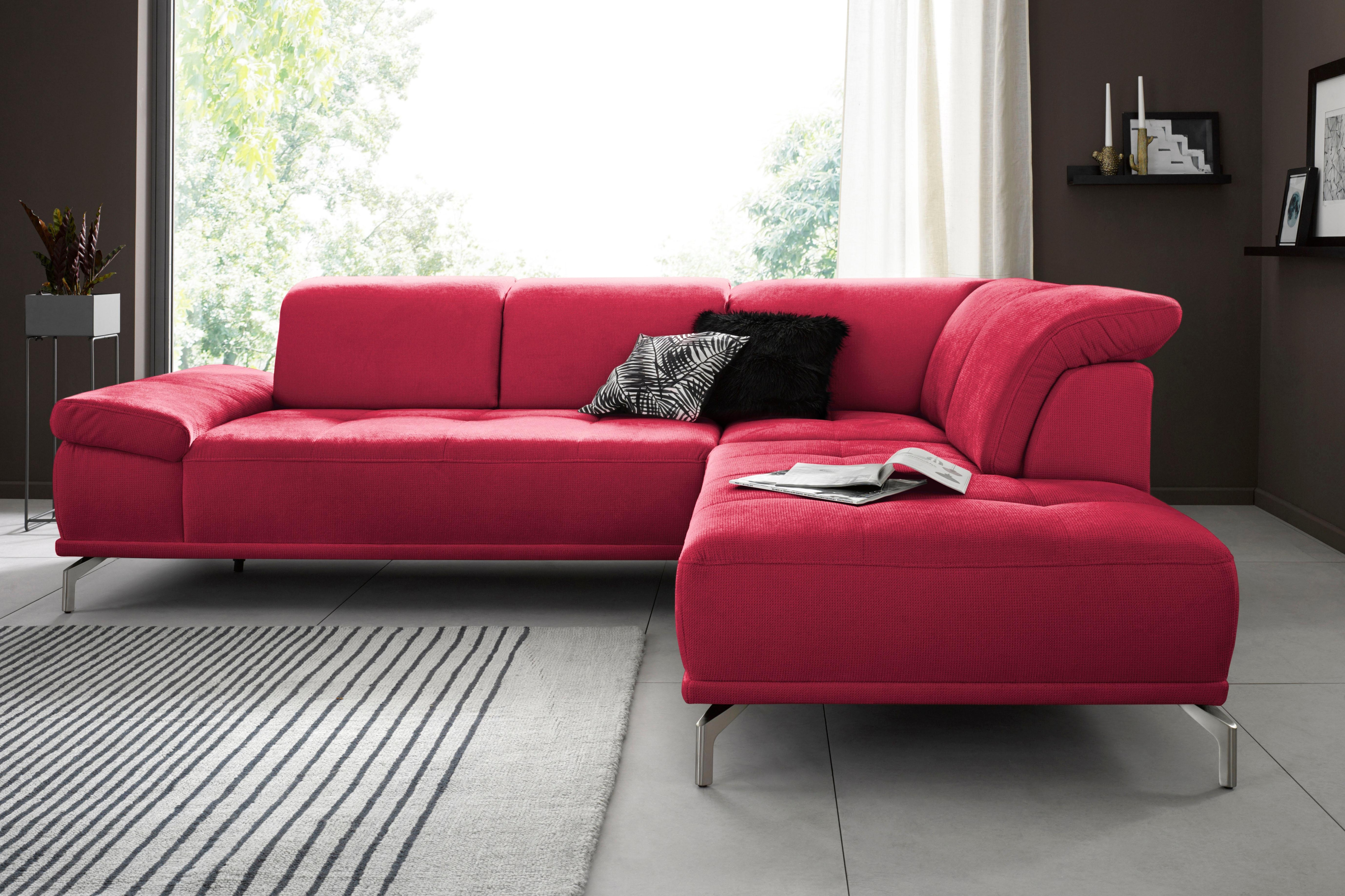 OTTO home Ecksofa "Caluna" Inkl.Sitztiefenverstellung, wahlweise mit Kopf- und Armteilverstellung