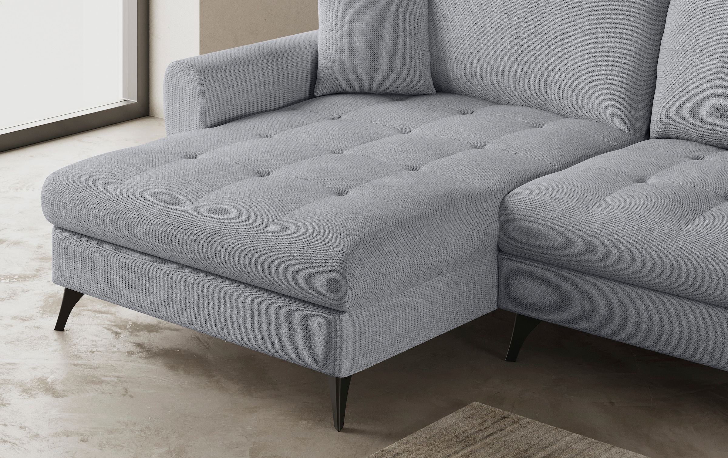 Mr. Couch Ecksofa »Blackburn II, L-Form«, Mit Kaltschaumpolsterung bis 140 kg belastbar