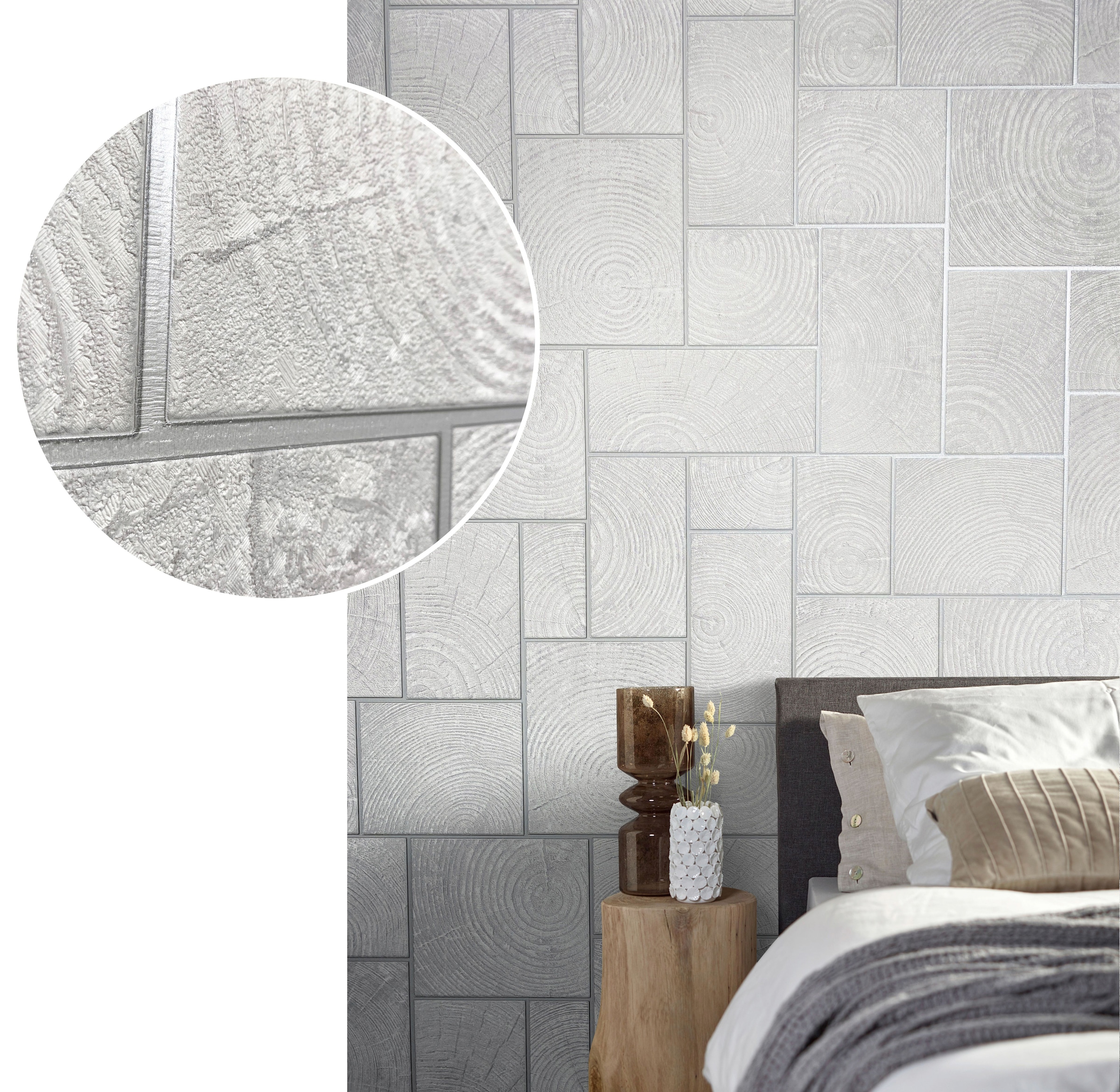living walls Vliestapete »My Home My Spa«, geometrisch-Fischgratmuster-Motiv,  Tapete Geometrisch online bestellen | BAUR