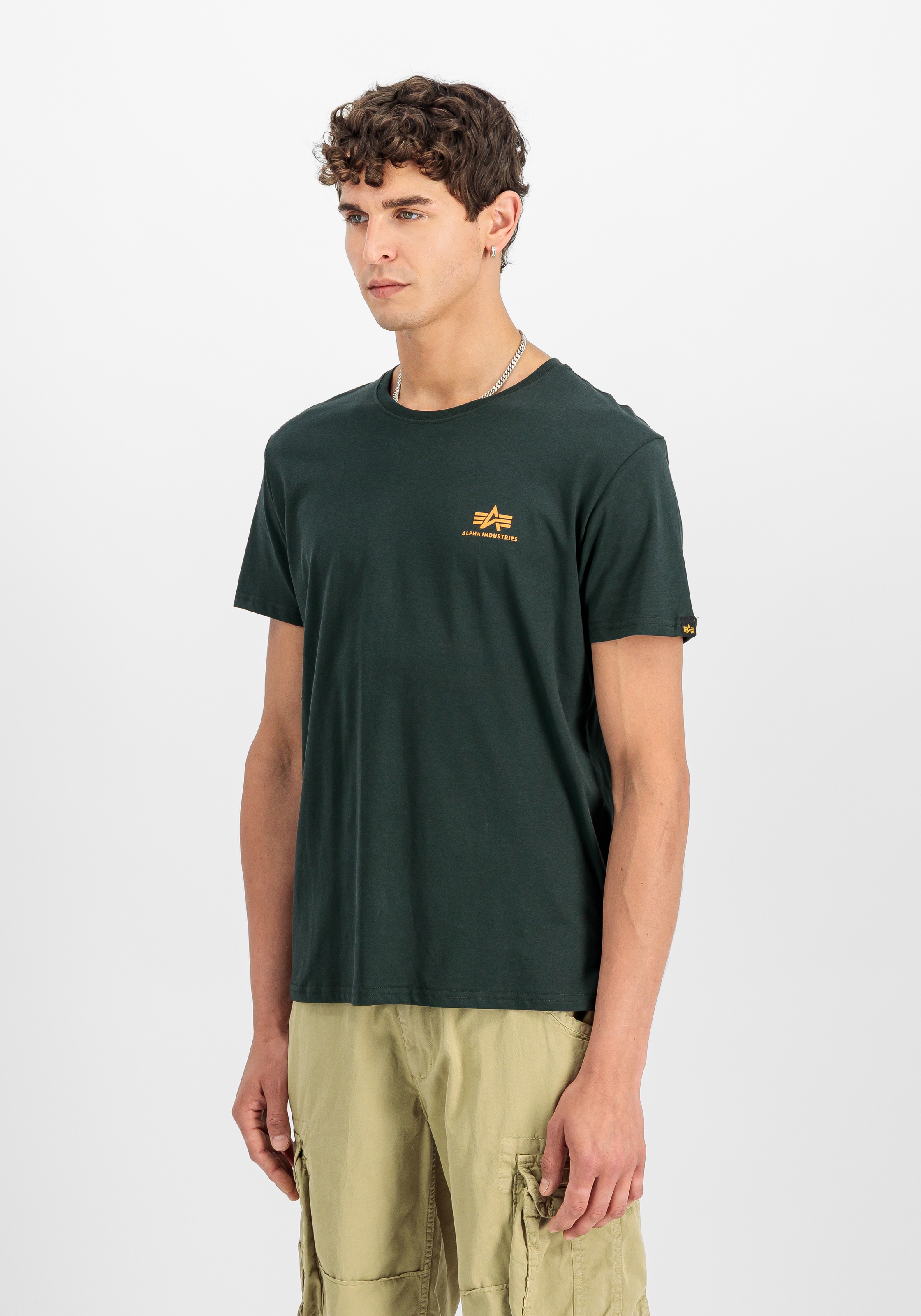 Alpha Industries Rundhalsshirt "BASIC T SMALL LOGO" Baumwolle, regular fit günstig online kaufen