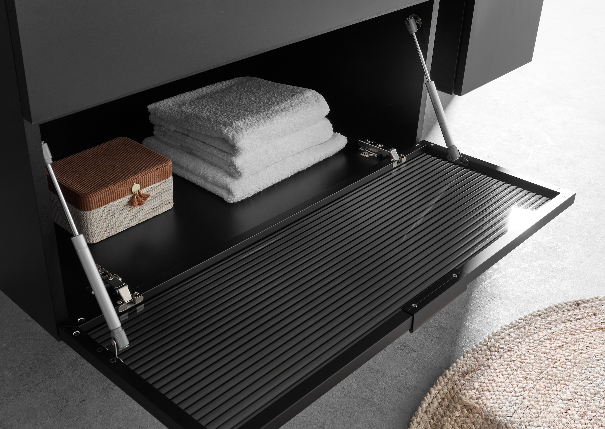 BASIC by Balculina Waschbeckenunterschrank »Diosa B/H/T 80x55x46 cm« 1 Stk. tlg. Breite 80cm, Softclose, Alurahmen