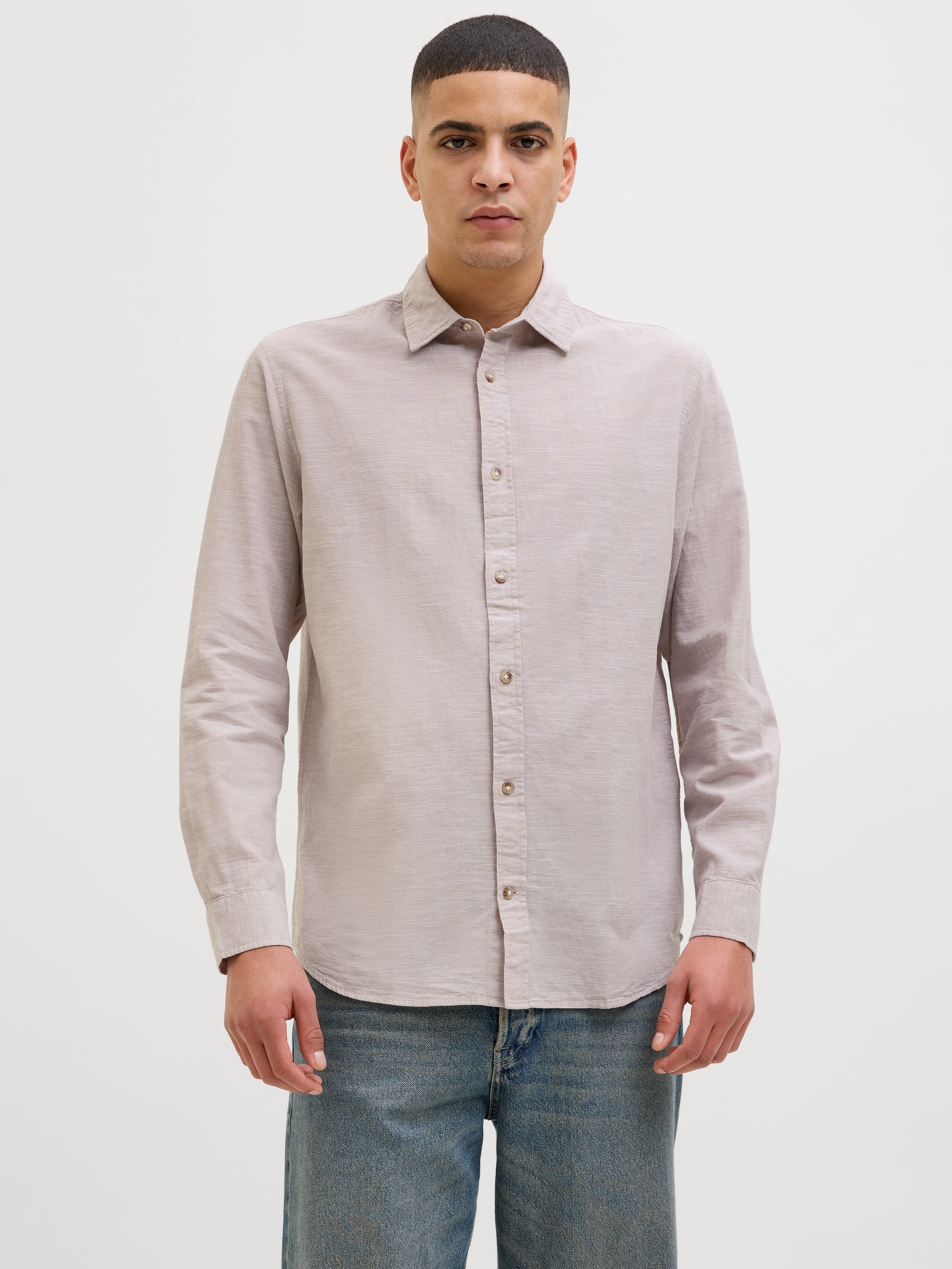 Jack & Jones "JJESUMMER SHIRT LS SN" mit Hemdkragen günstig online kaufen