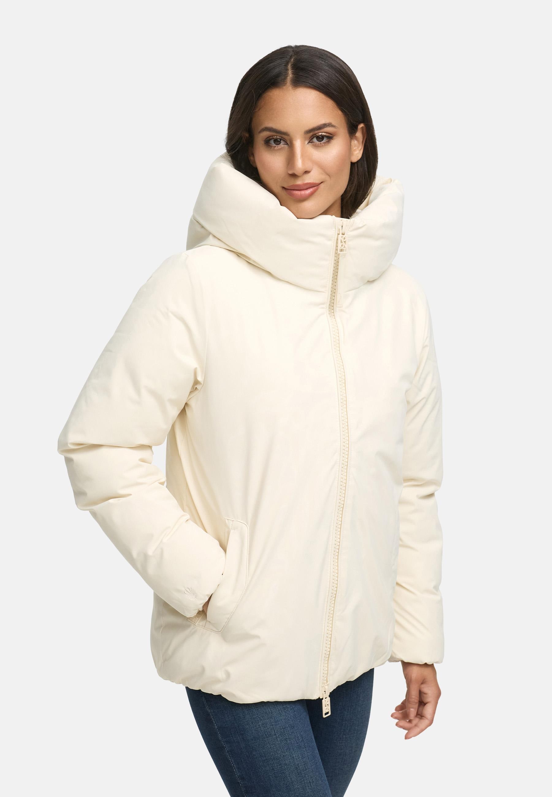 Navahoo Winterjacke »Blütenlicht 14«, mit Kapuze, Warme Damenjacke mit hohem Kragen