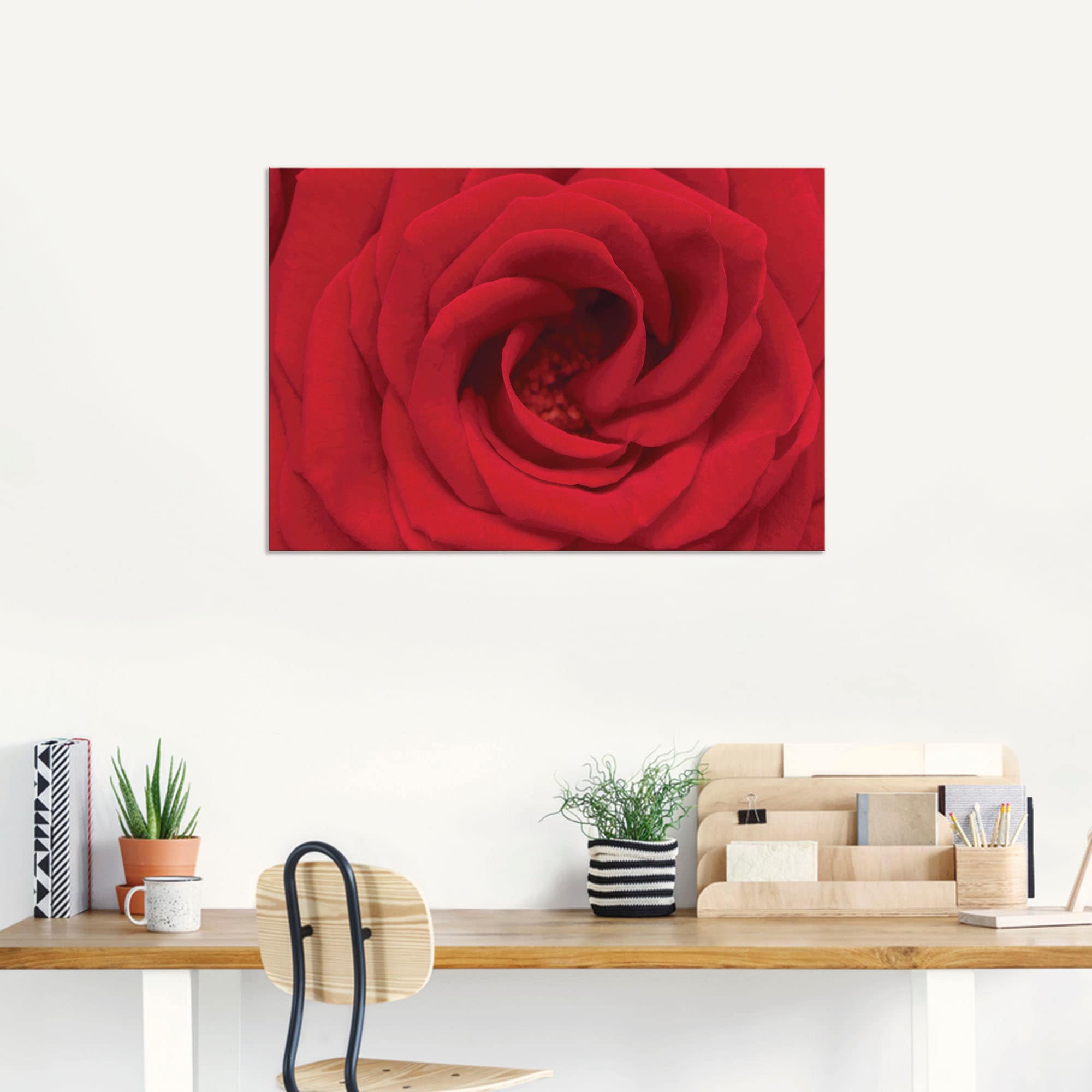 Artland Wandbild »Rote Rose«, Blumen, (1 St.), als Alubild, Outdoorbild, Leinwandbild in verschied. Größen
