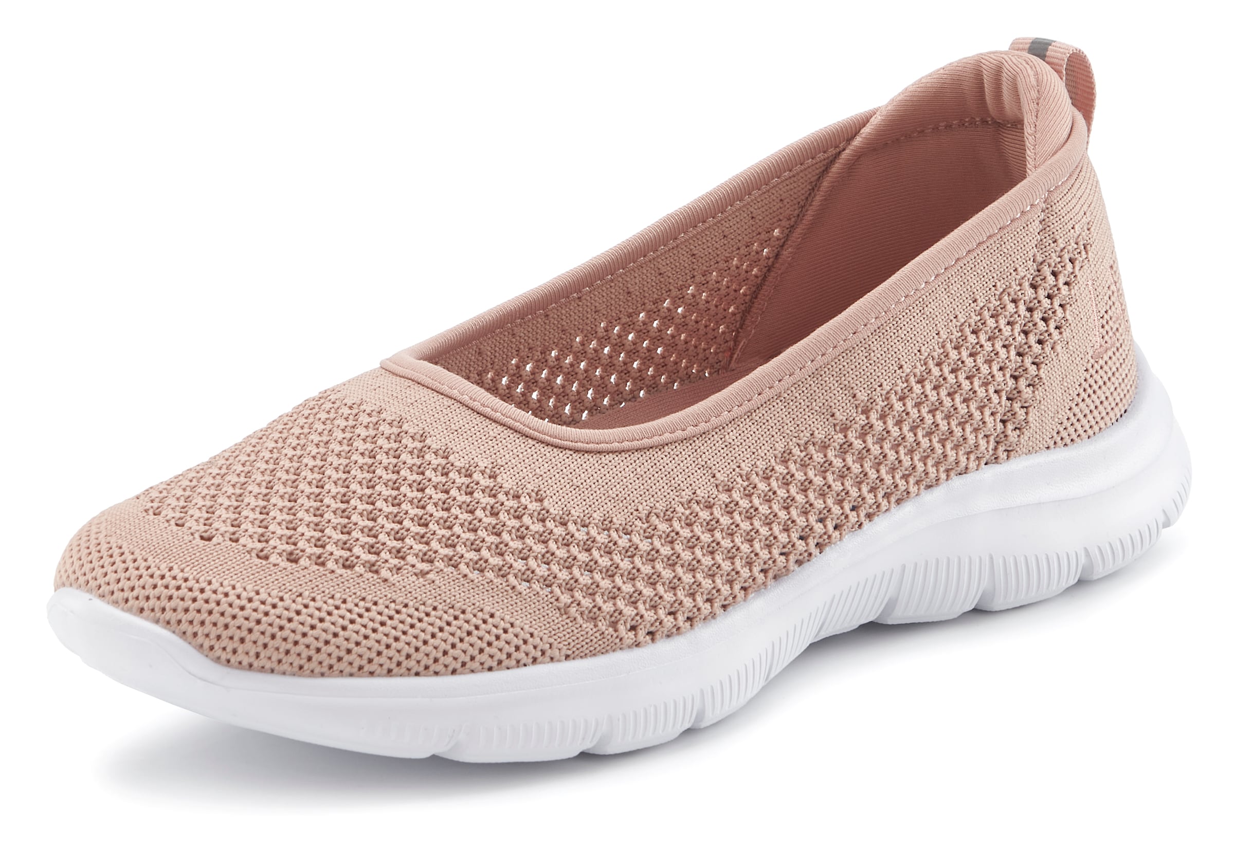 LASCANA Sneaker Ballerinas, ultraleichter Slipper, Slip-On-Sneaker, Freizeitschuh VEGAN