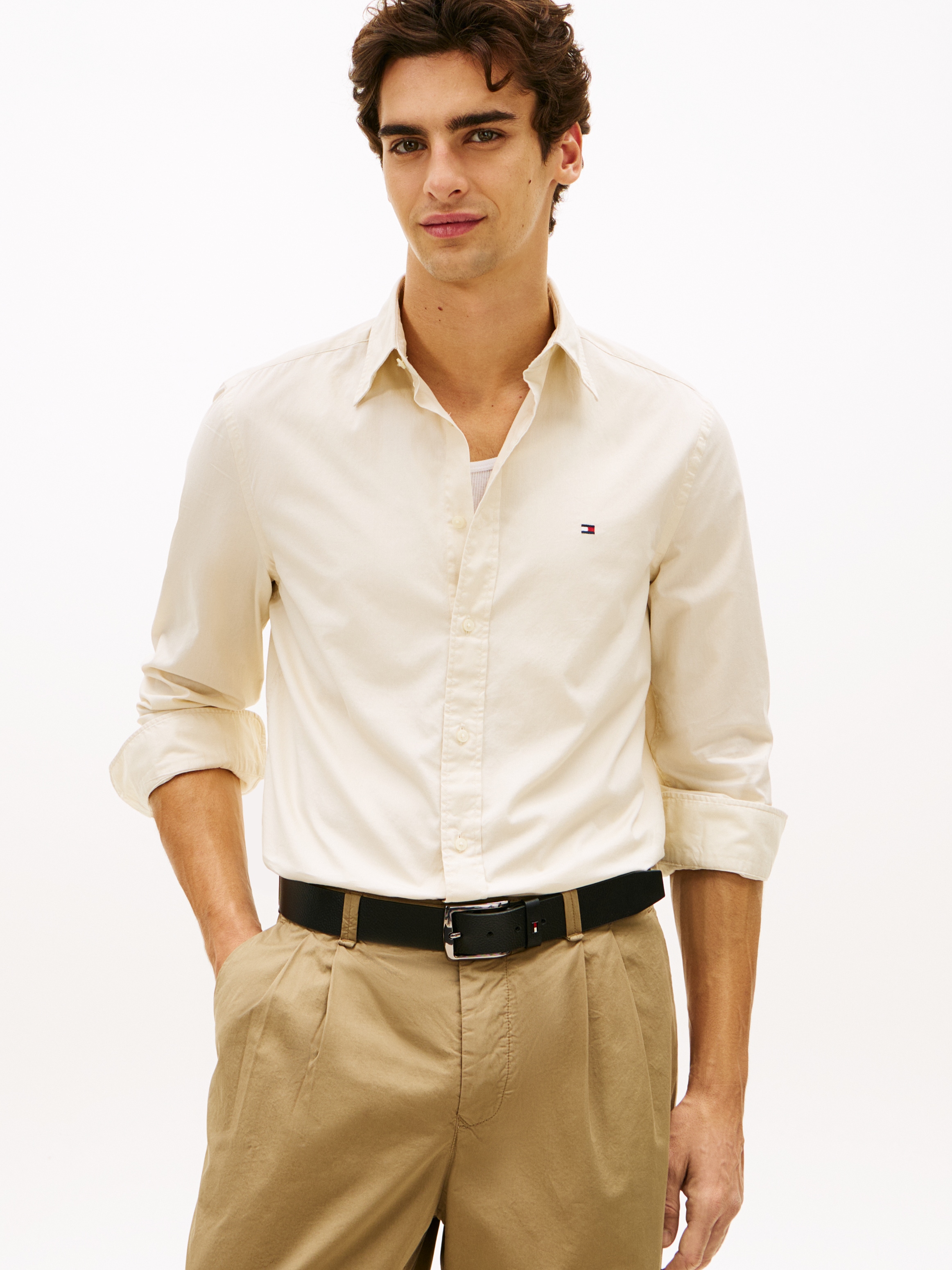 Tommy Hilfiger "FLEX POPLIN SOLID Regular Fit SHIRT mit Button-down und Rüc günstig online kaufen