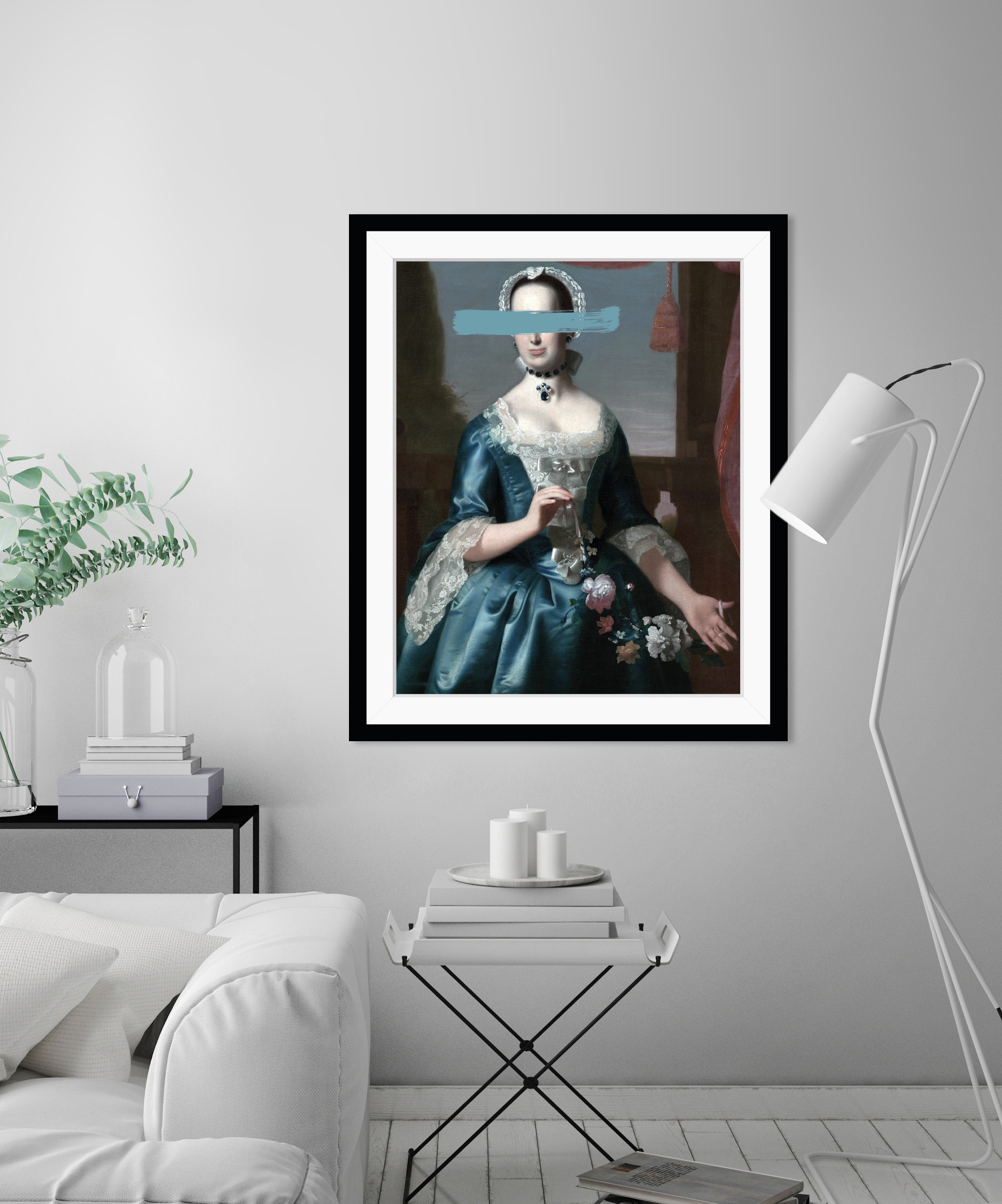 queence Bild »Leni mit Farbklecks«, Frau-Historische Persönlichkeiten-Bilder von Frauen-Kunst-Gemälde, HD Premium Poster-Druck inkl. Holzrahmen